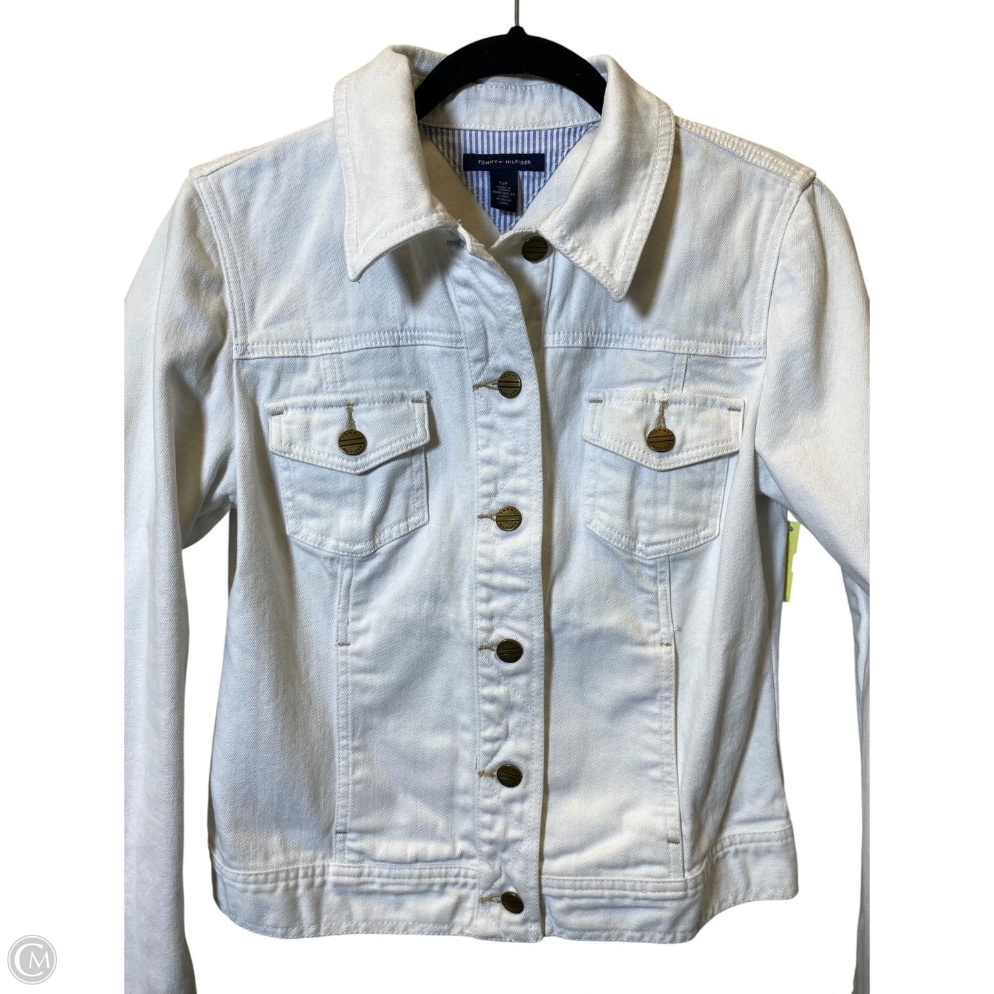 Jacket Denim By Tommy Hilfiger In White, Size: S