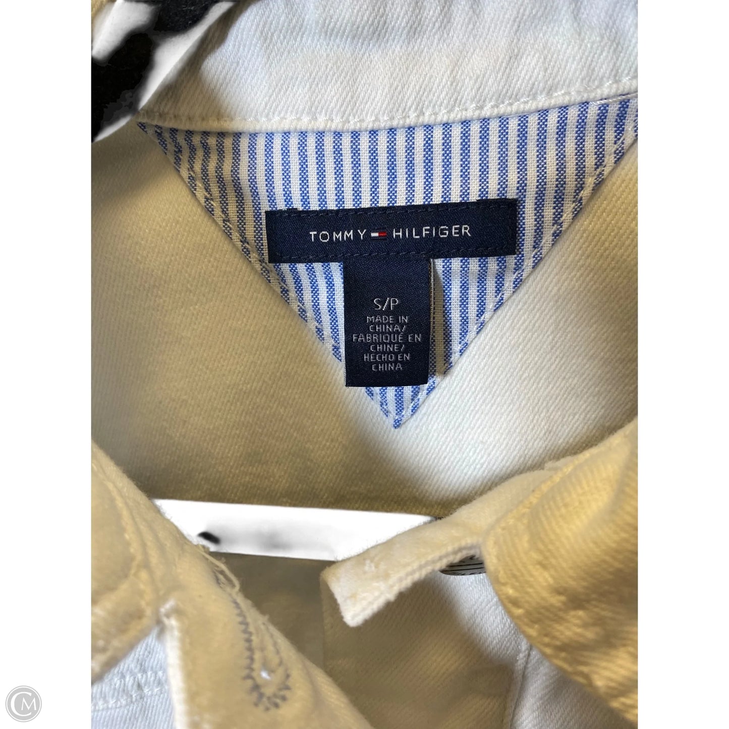 Jacket Denim By Tommy Hilfiger In White, Size: S