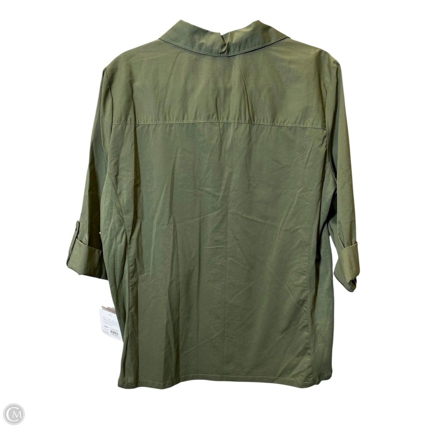Blouse Long Sleeve By Croft And Barrow In Green, Size: Xl