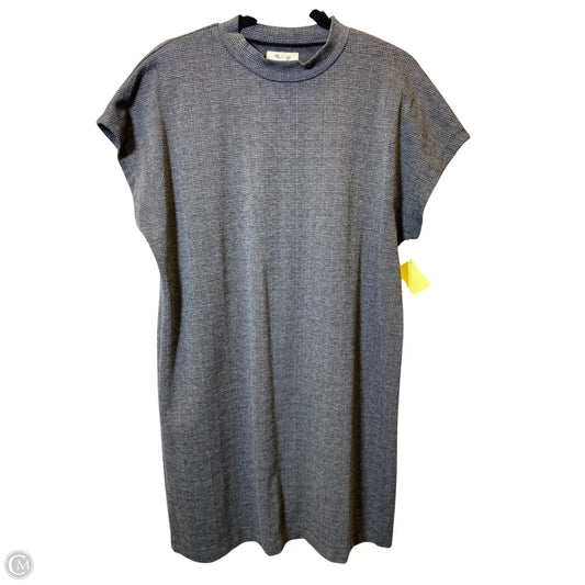 Dress Casual Midi By Madewell In Black & Grey, Size: M