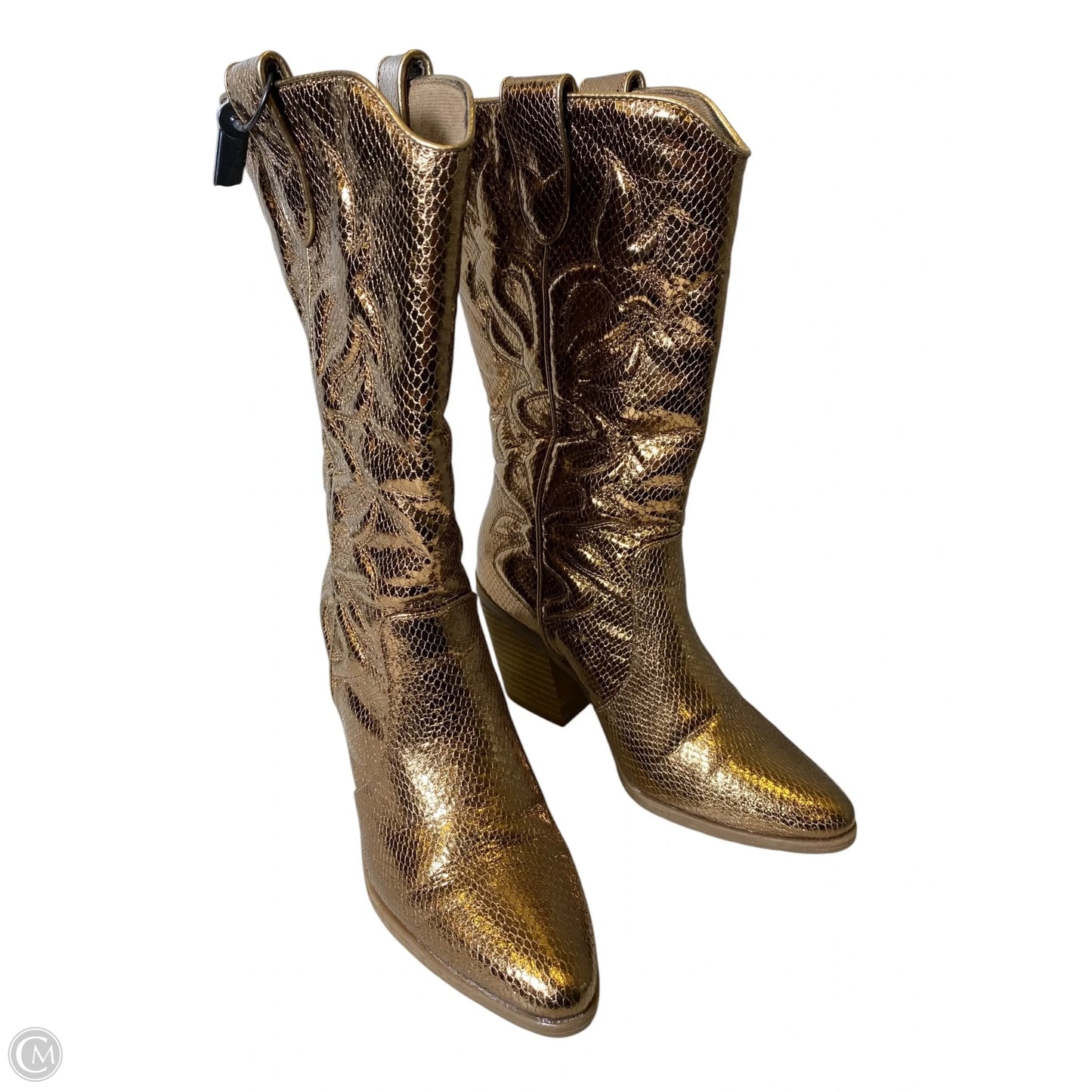 Boots Western By Michael Shannon In Gold, Size: 7.5