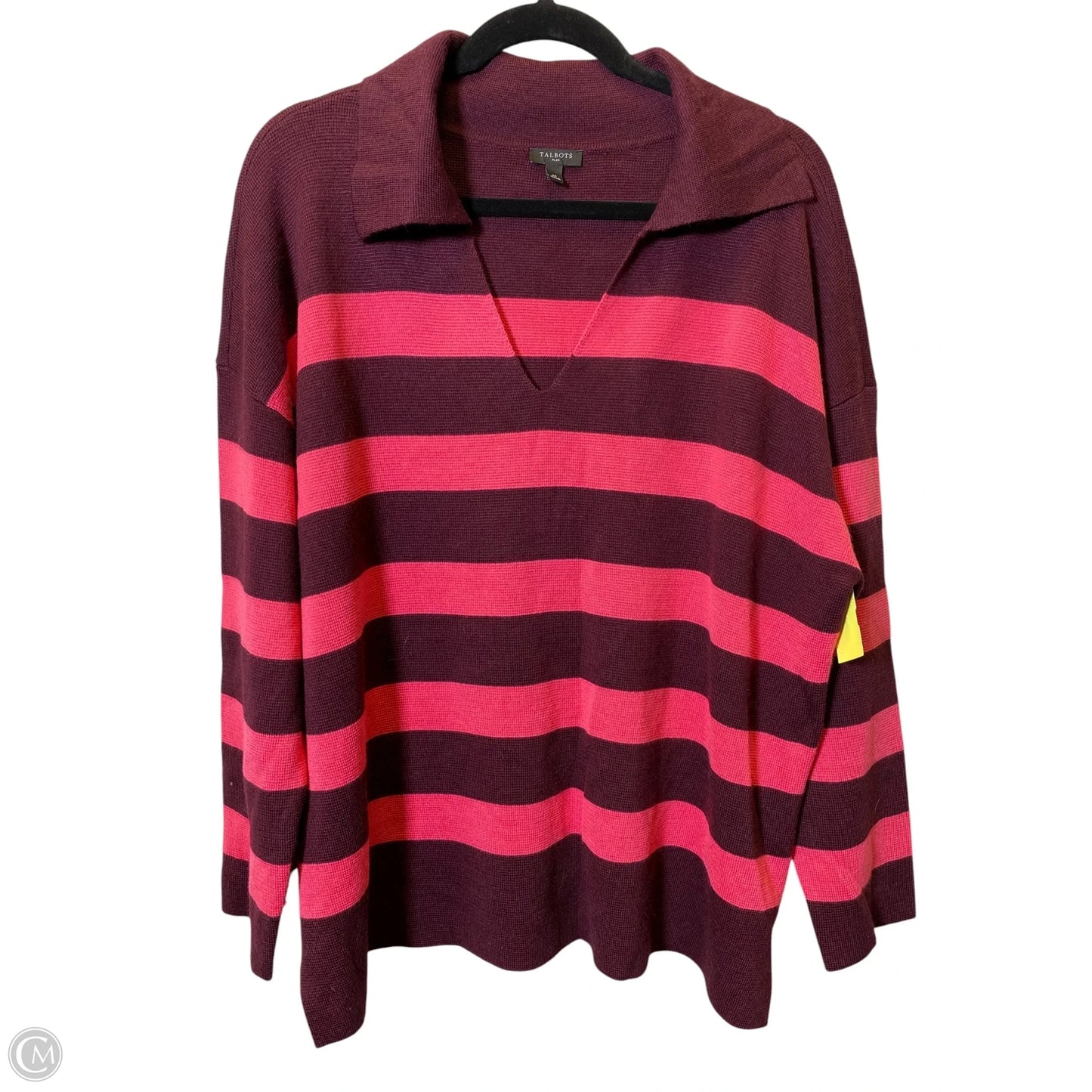 Sweater By Talbots In Maroon, Size: 2x