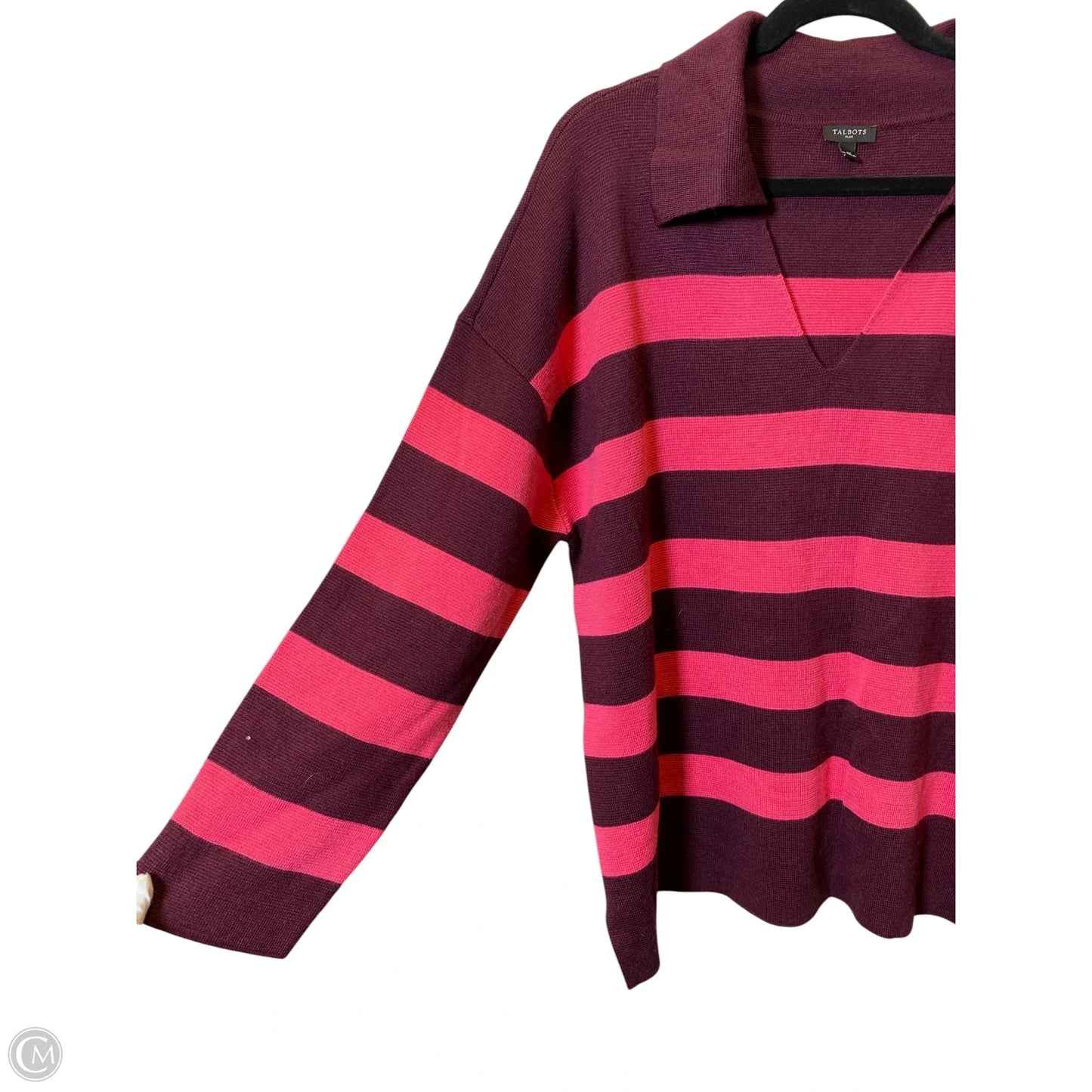 Sweater By Talbots In Maroon, Size: 2x
