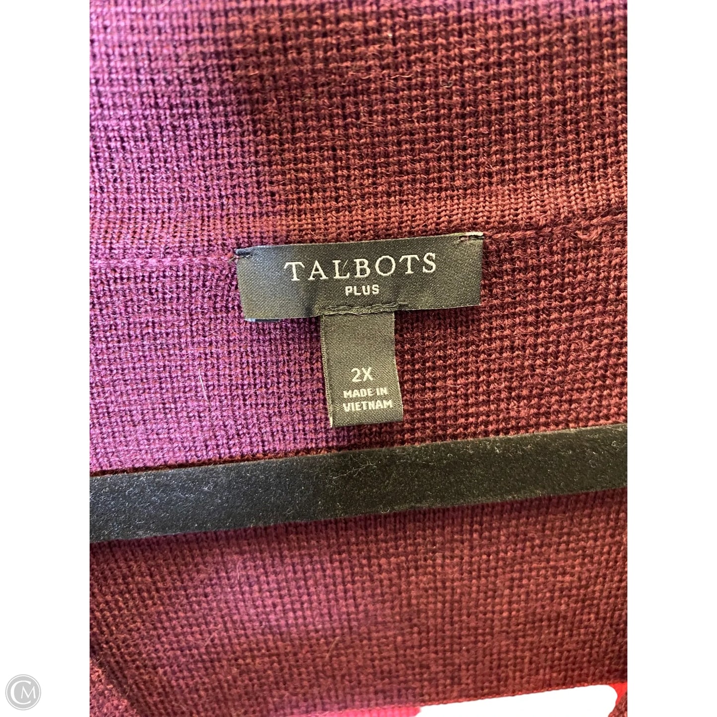 Sweater By Talbots In Maroon, Size: 2x