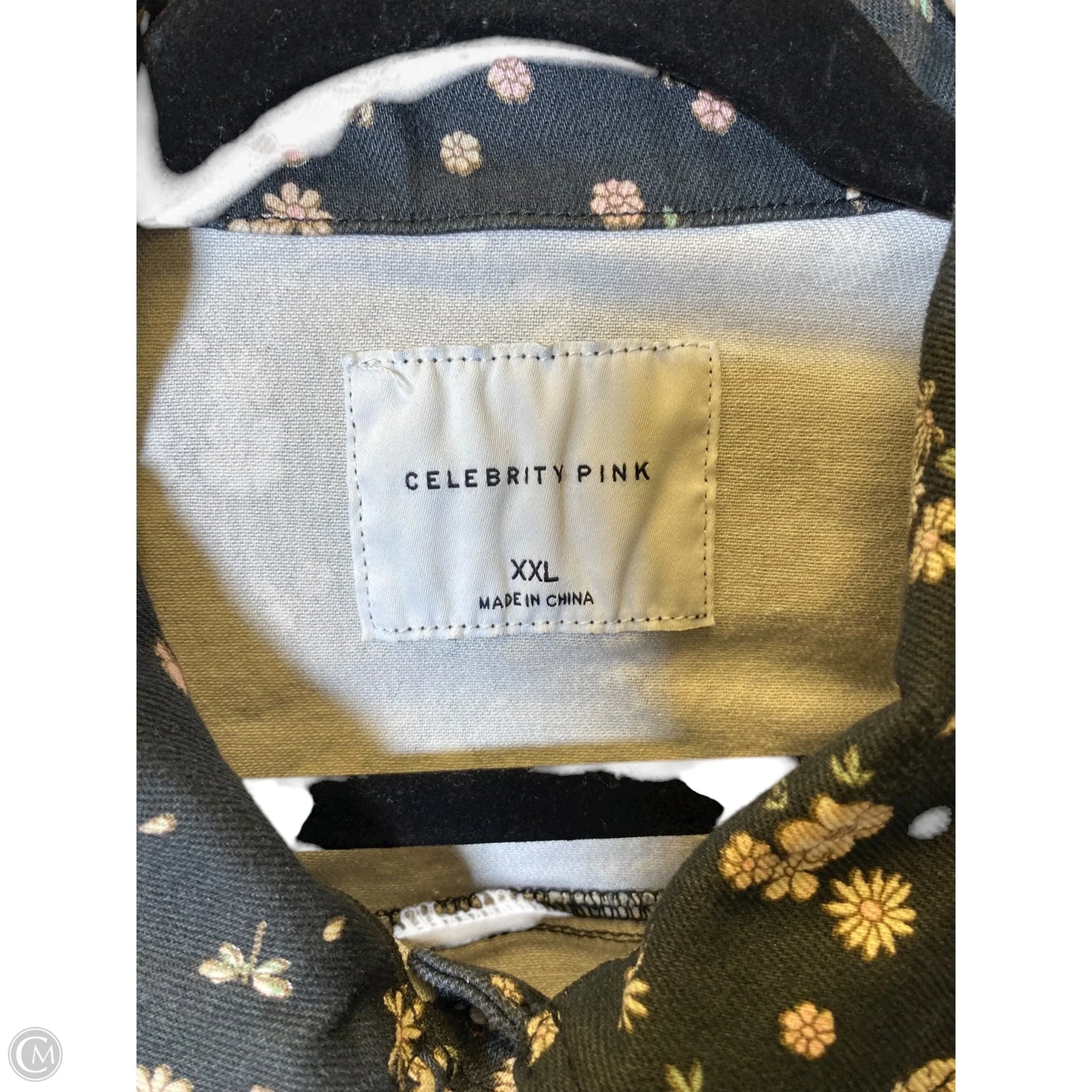 Jacket Denim By Celebrity Pink In Floral Print, Size: XXL