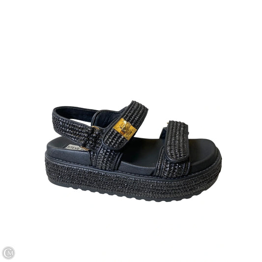 Sandals Heels Platform By Steve Madden In Black, Size: 7