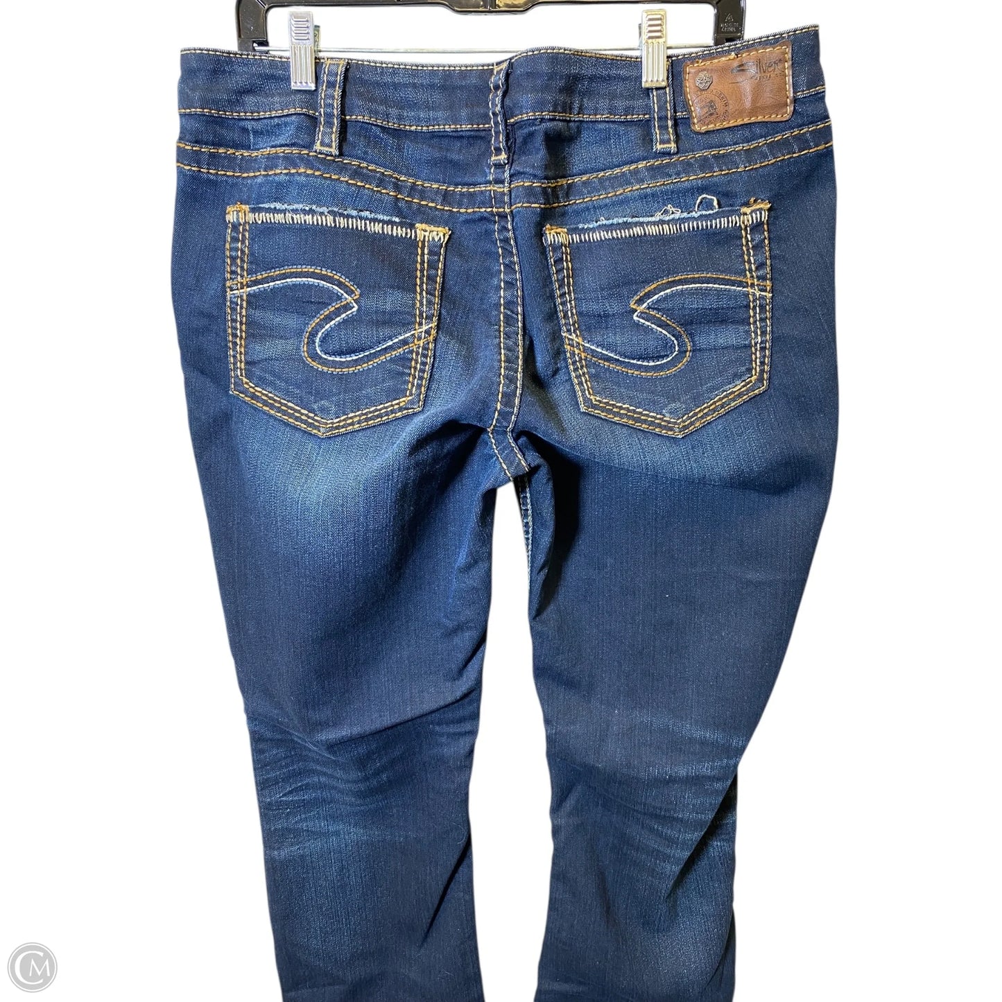 Jeans Flared By Silver In Blue Denim, Size: 16