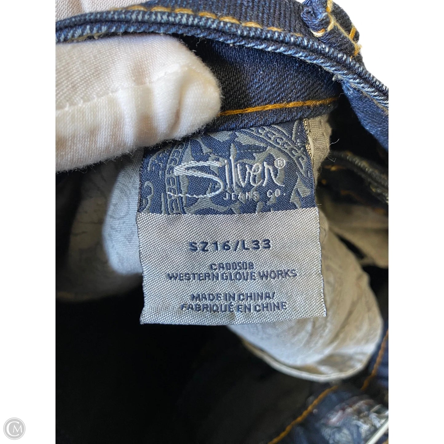 Jeans Flared By Silver In Blue Denim, Size: 16