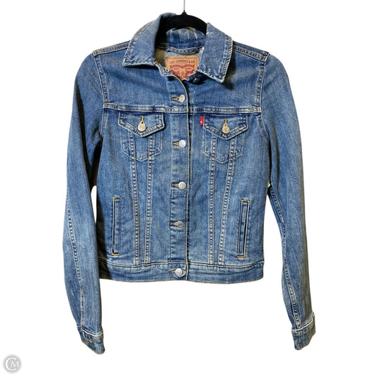 Jacket Denim By Levis In Blue Denim, Size: Xs