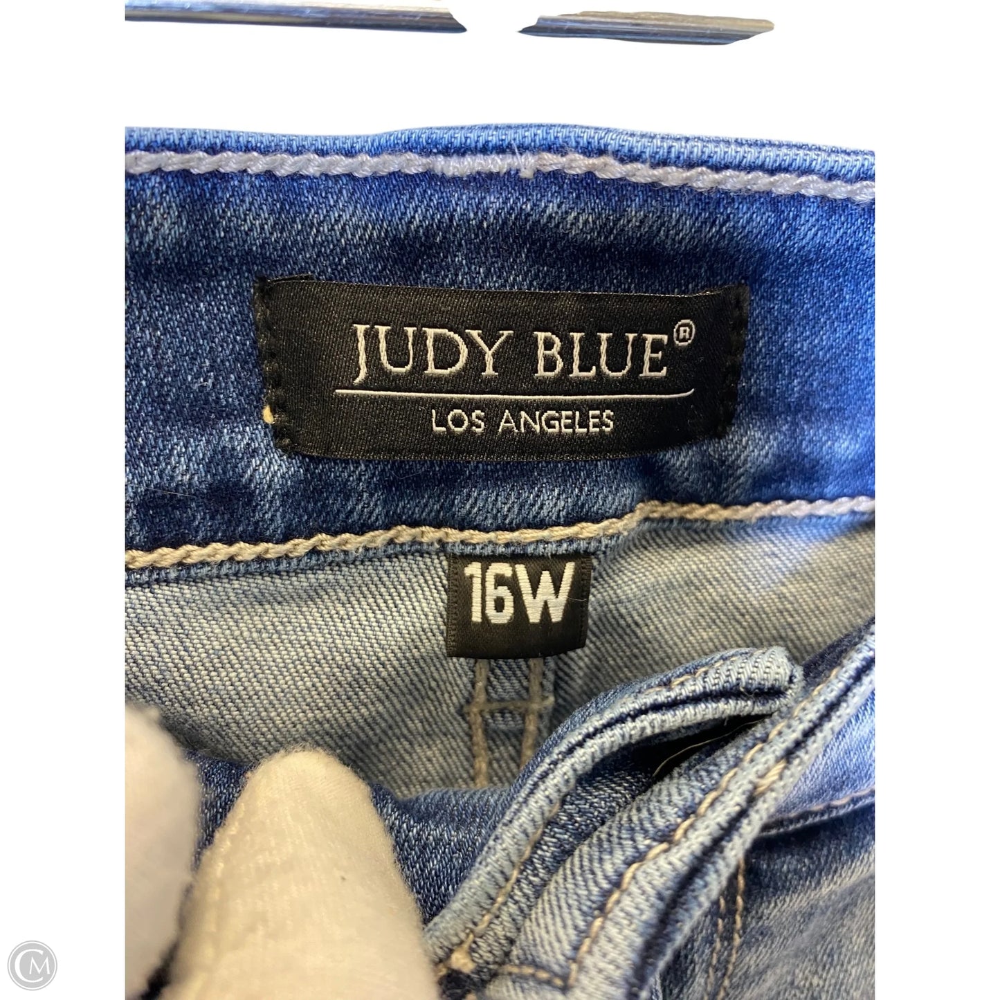 Jeans Straight By Judy Blue In Blue Denim, Size: 16