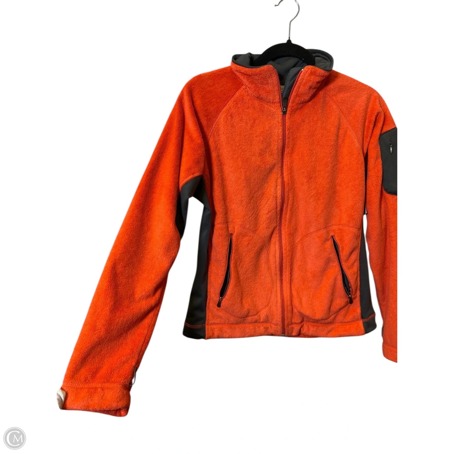 Jacket Faux Fur & Sherpa By Columbia In Grey & Orange, Size: M