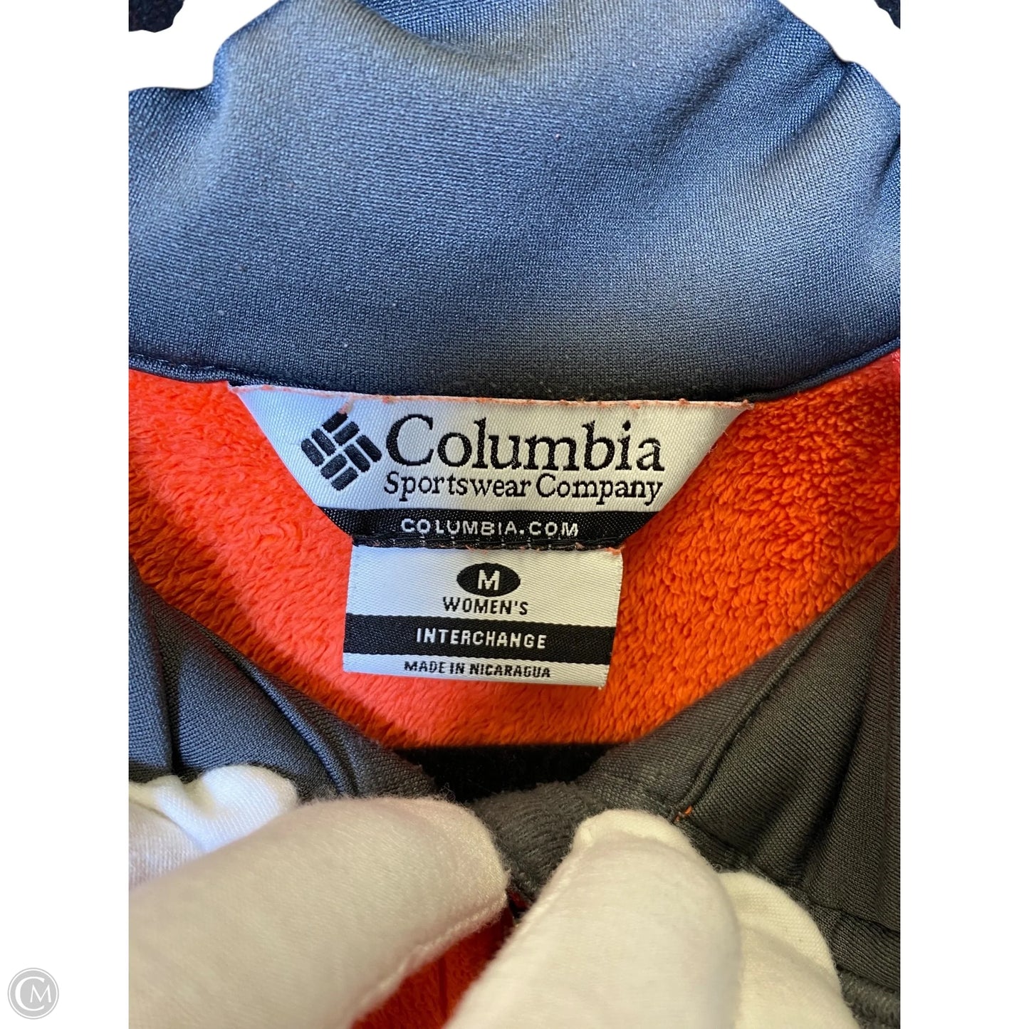 Jacket Faux Fur & Sherpa By Columbia In Grey & Orange, Size: M