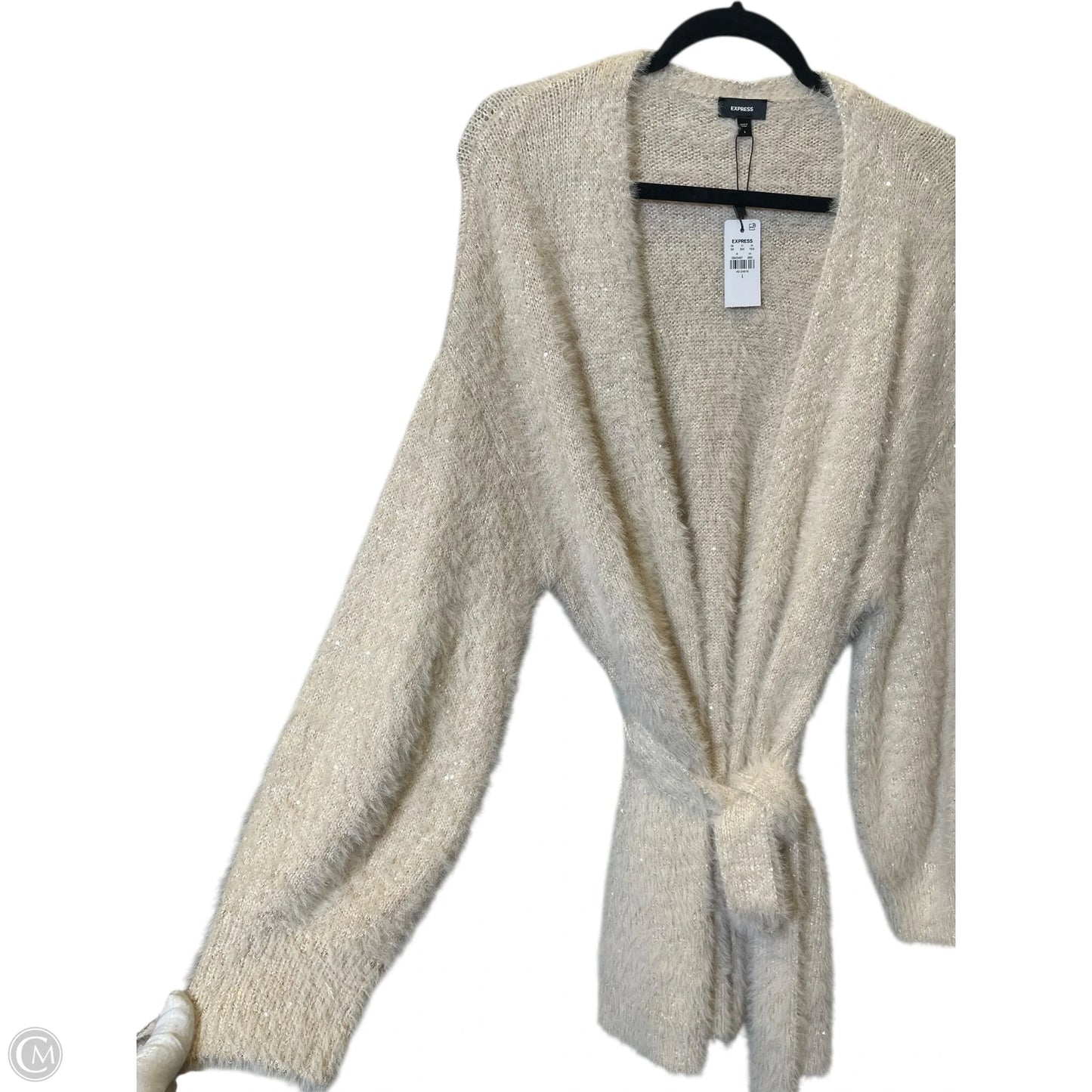 Cardigan By Express In Beige, Size: L