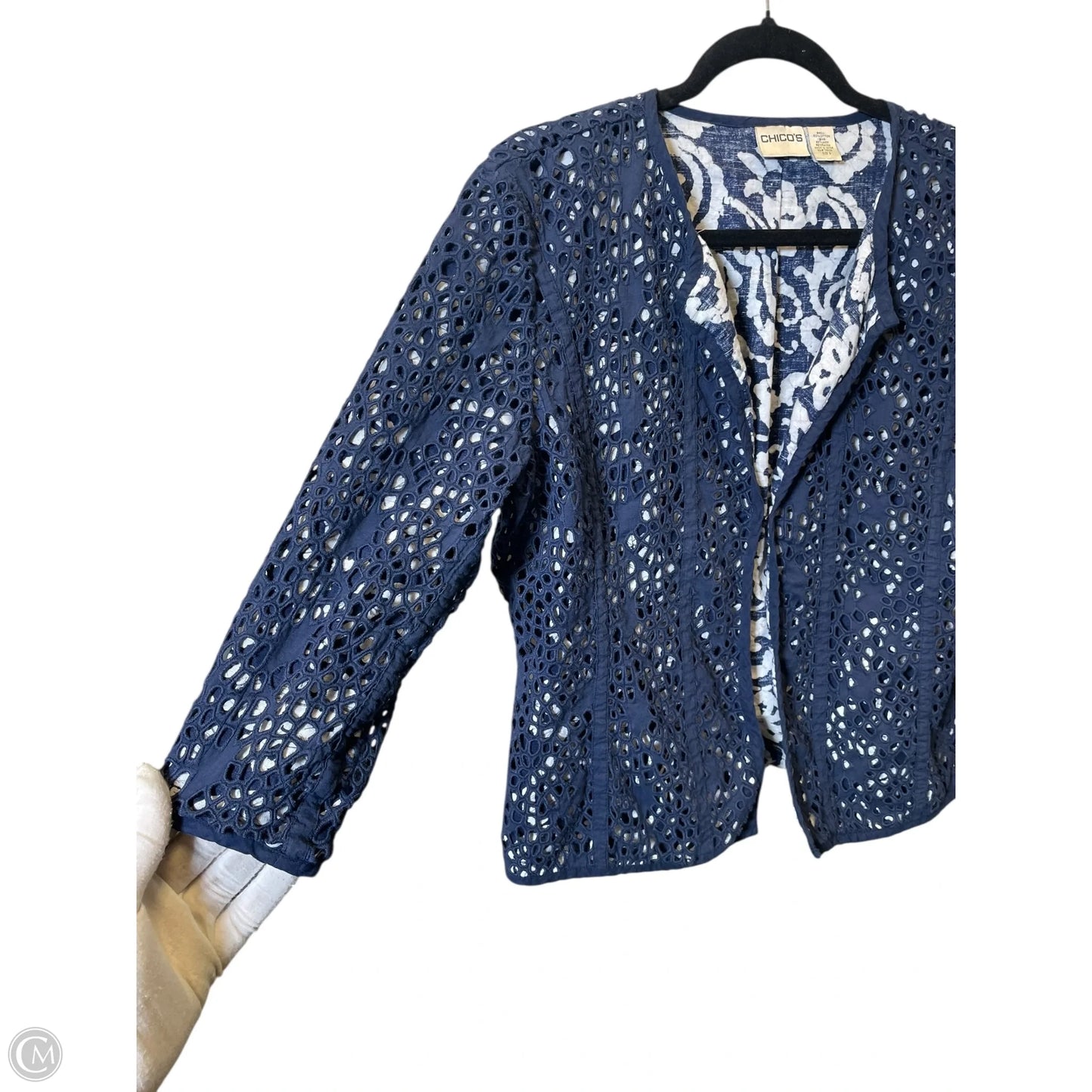 Cardigan By Chicos In Navy, Size: L