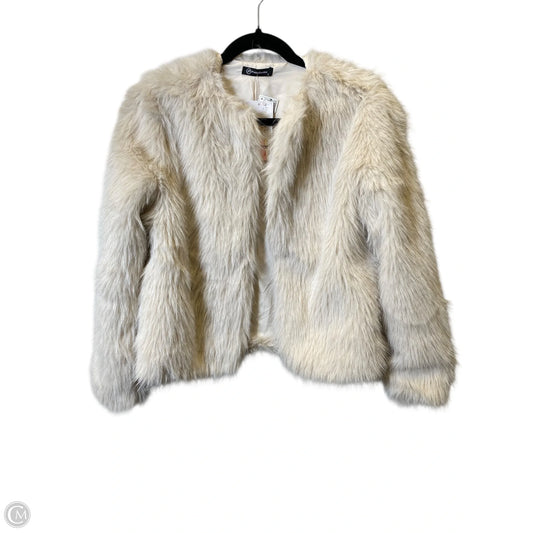 Jacket Faux Fur & Sherpa By Prettygarden In Beige, Size: S