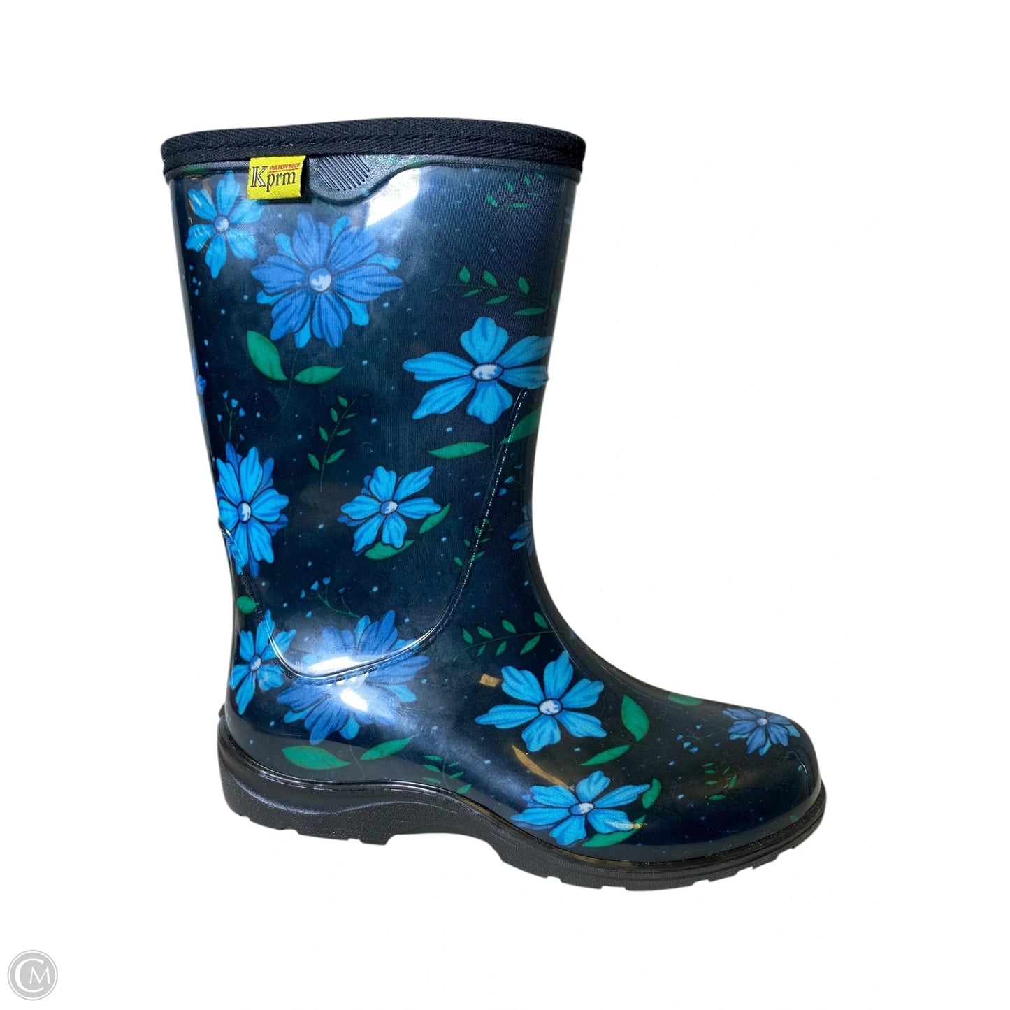 Boots Rain By Clothes Mentor In Floral Print, Size: 7