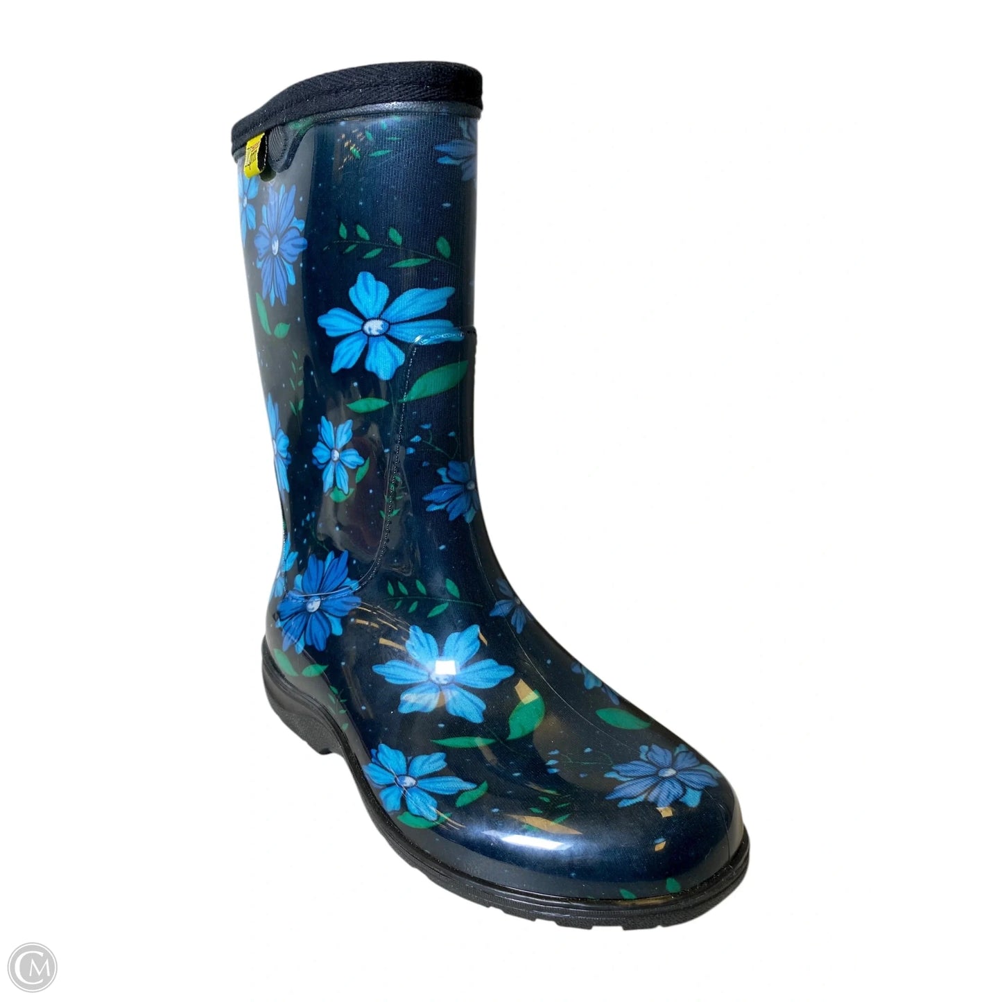 Boots Rain By Clothes Mentor In Floral Print, Size: 7