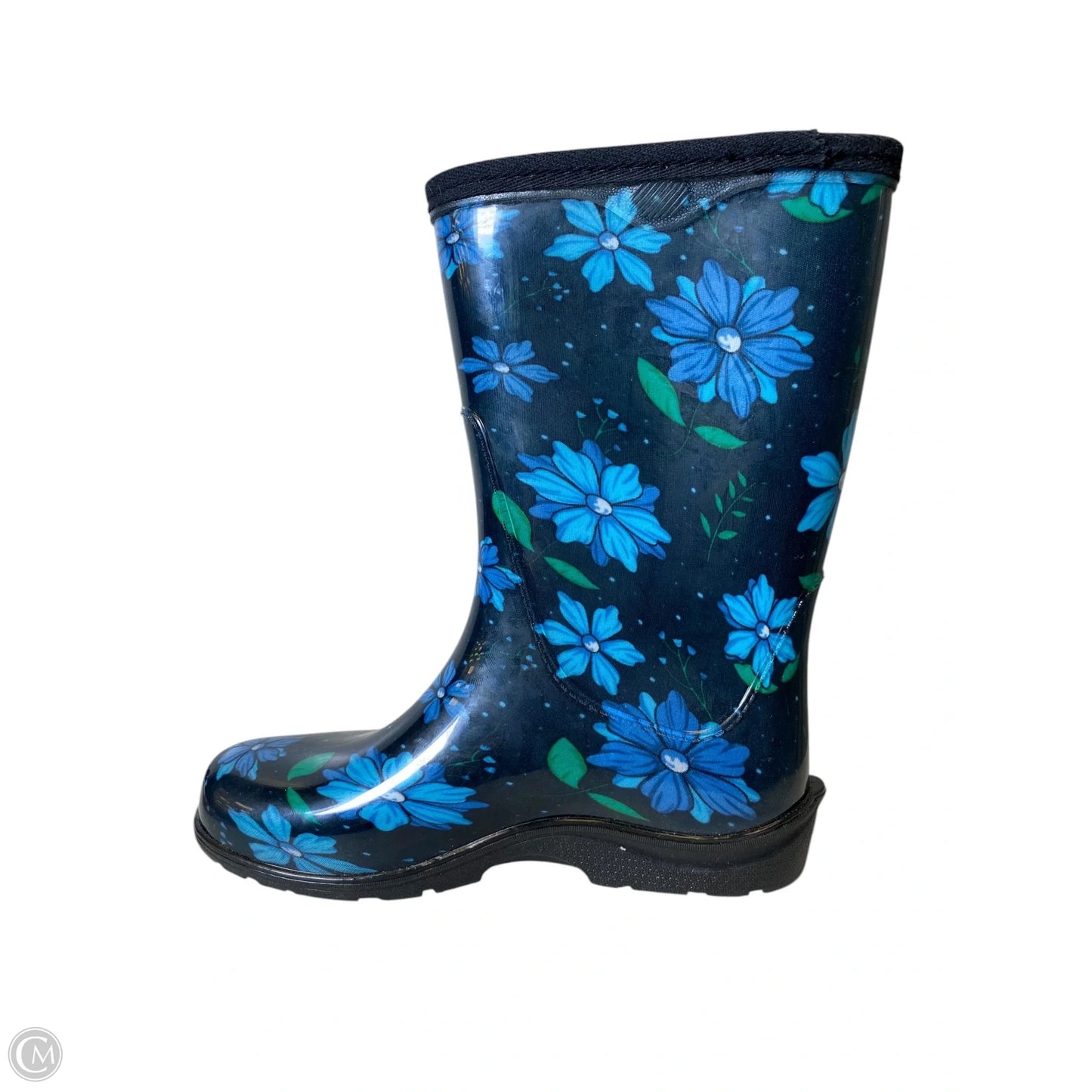 Boots Rain By Clothes Mentor In Floral Print, Size: 7