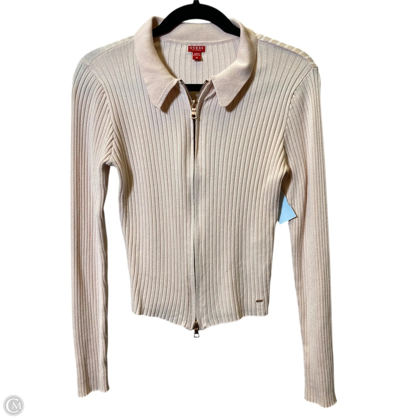 Top Long Sleeve By Guess In Pink, Size: M