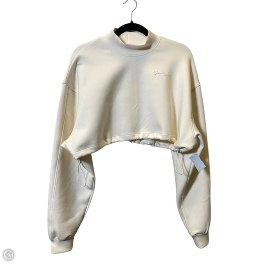 Athletic Sweatshirt Crewneck By Clothes Mentor In Cream, Size: M