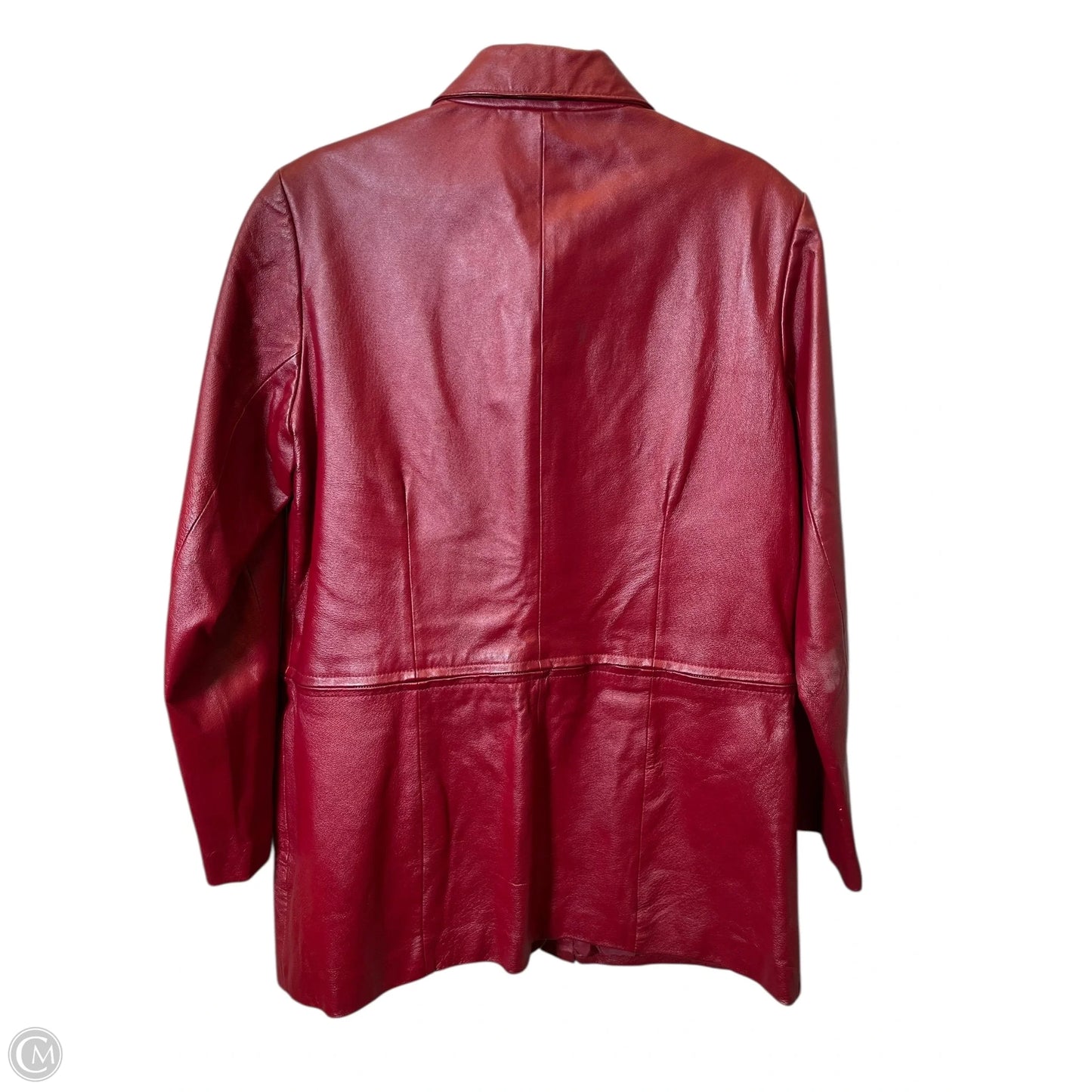 Jacket Leather By Newport News In Red, Size: Xl