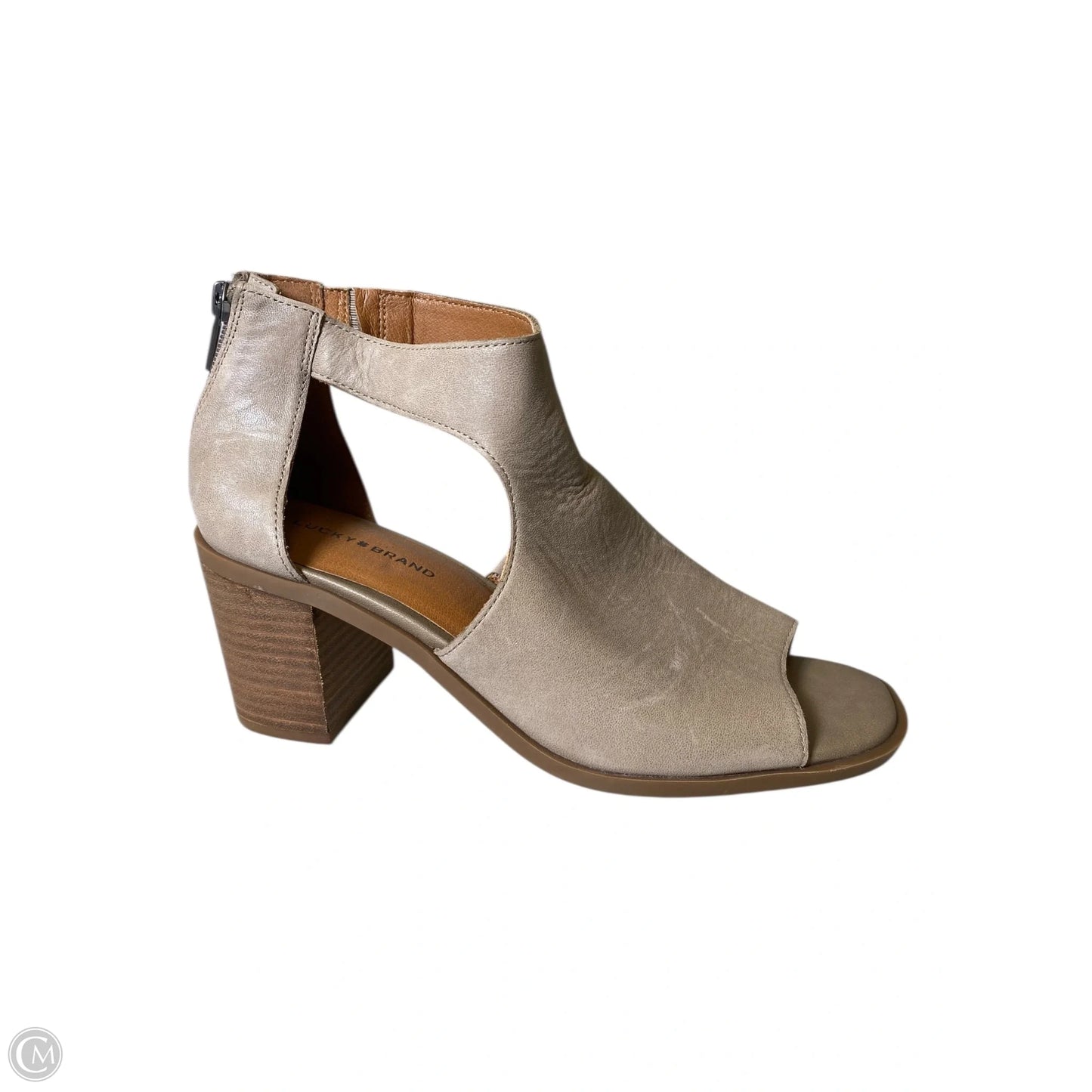 Shoes Heels Block By Lucky Brand In Beige, Size: 9.5