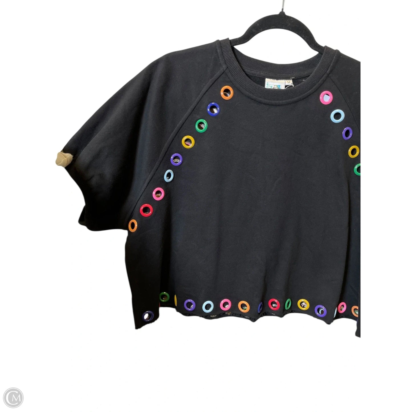 Top Short Sleeve By Clothes Mentor In Black, Size: M