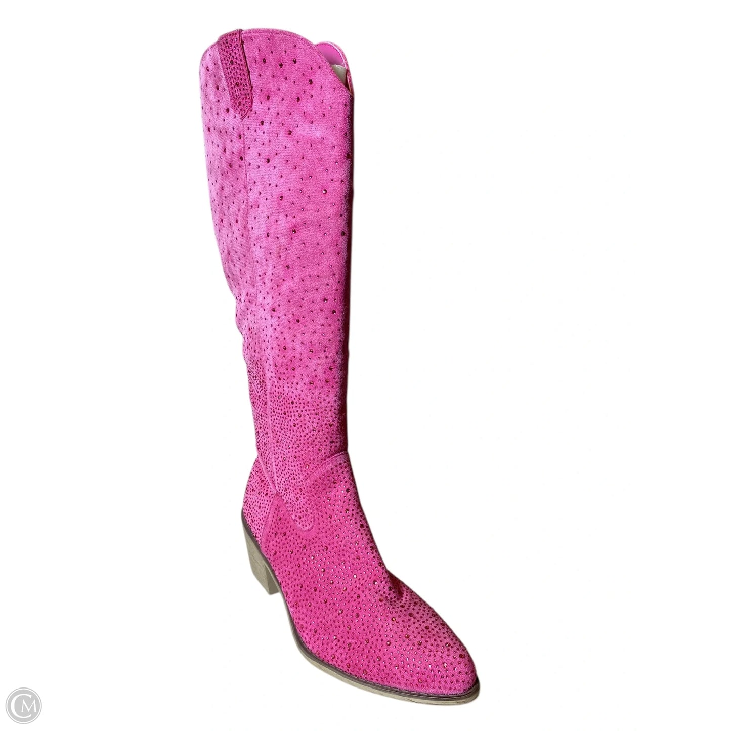 Boots Knee Heels By Pierre Dumas In Pink, Size: 11