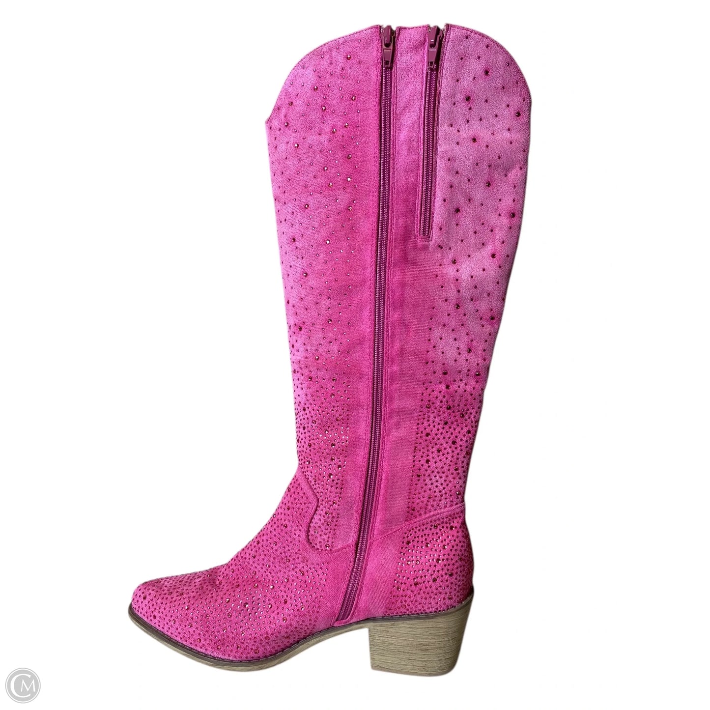 Boots Knee Heels By Pierre Dumas In Pink, Size: 11