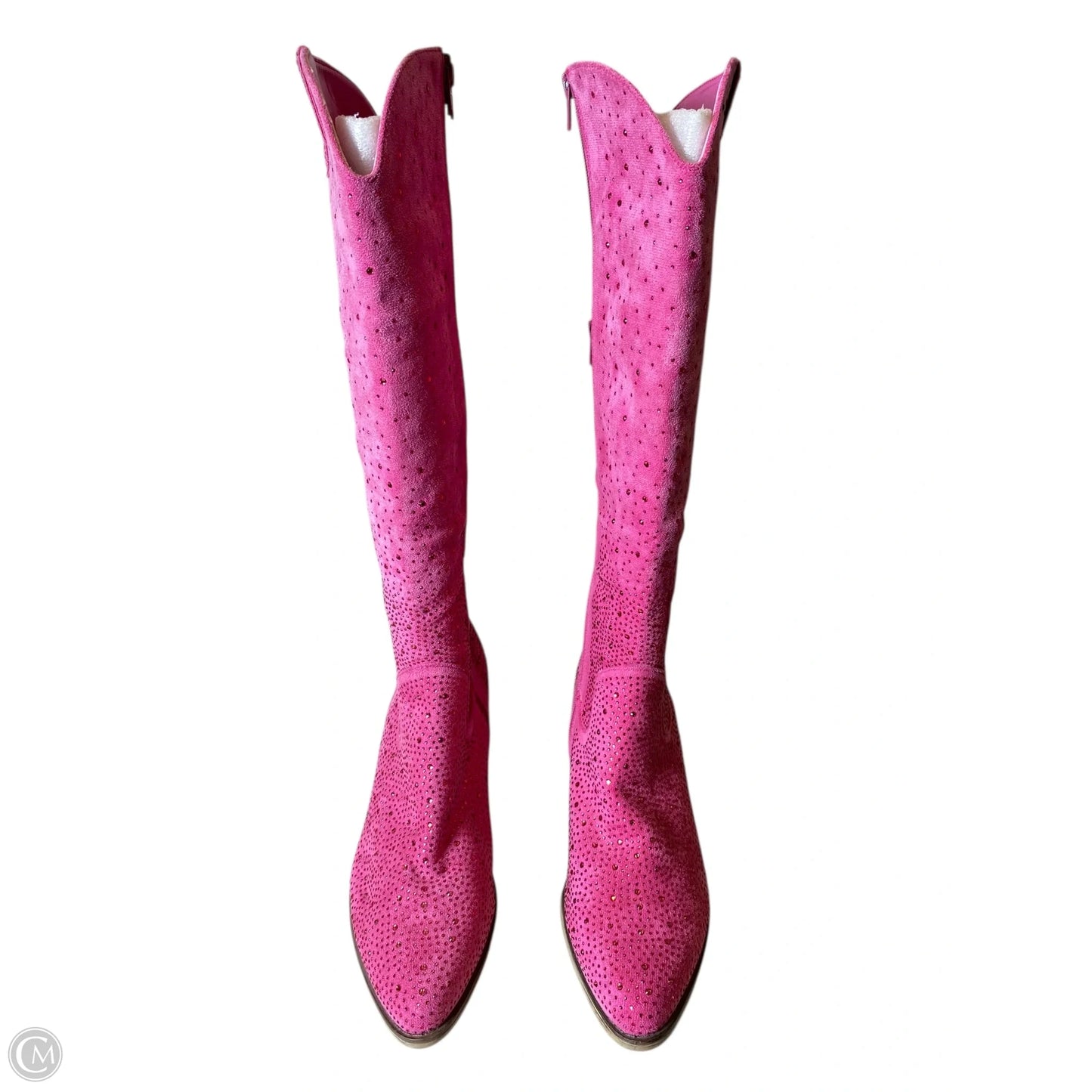 Boots Knee Heels By Pierre Dumas In Pink, Size: 11