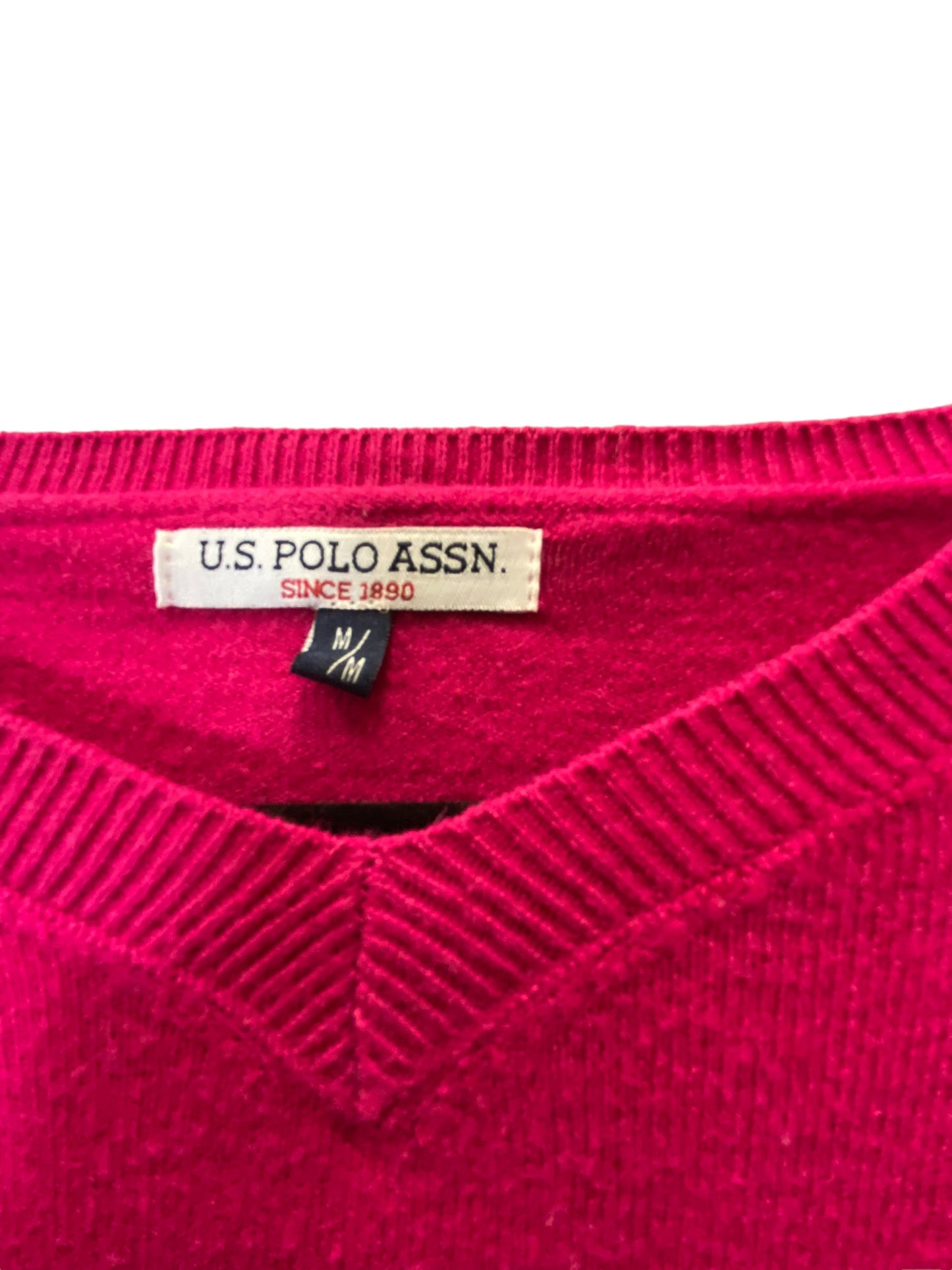 Top Long Sleeve By Us Polo Assoc In Pink, Size: M