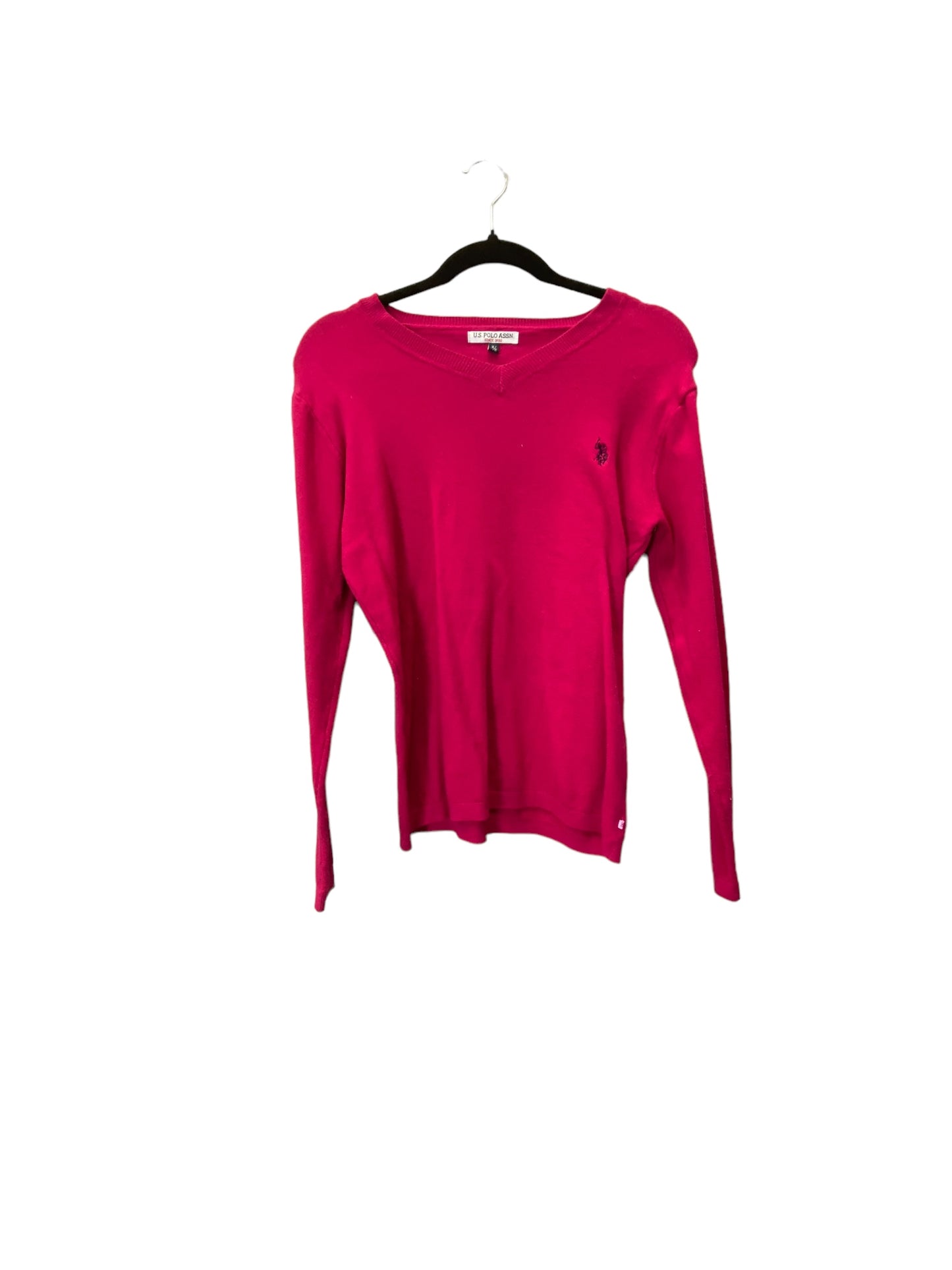 Top Long Sleeve By Us Polo Assoc In Pink, Size: M