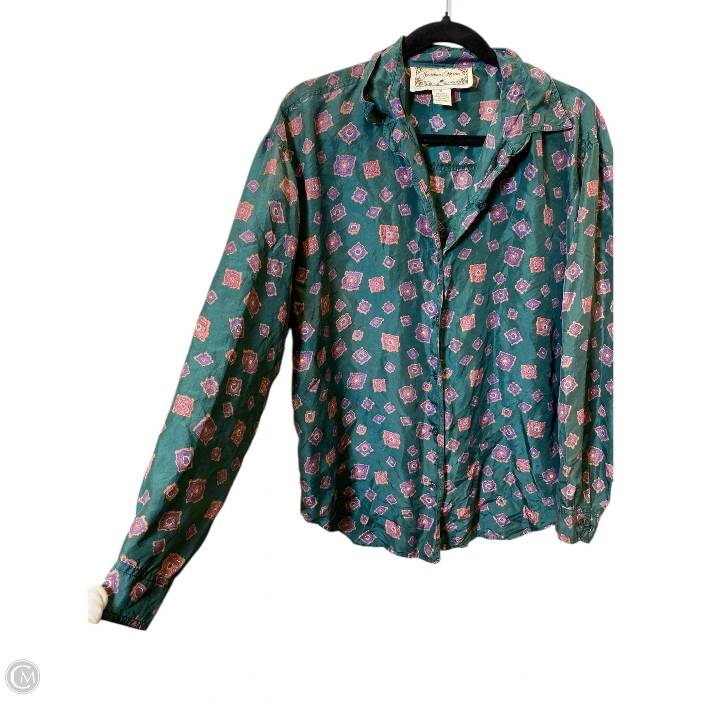 Top Long Sleeve By Jonathan Martin In Multi-colored, Size: M