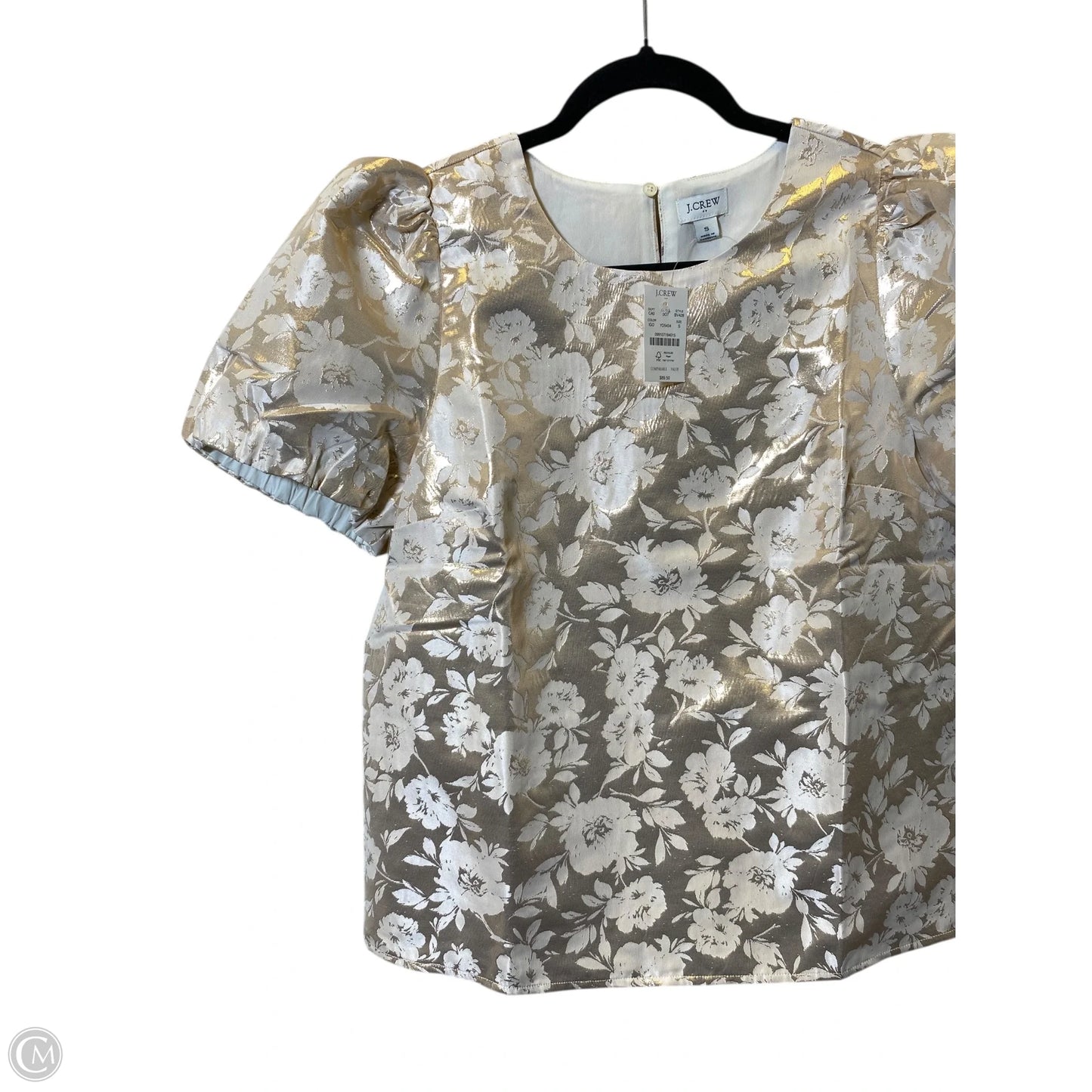 Top Short Sleeve By J. Crew In Gold, Size: S
