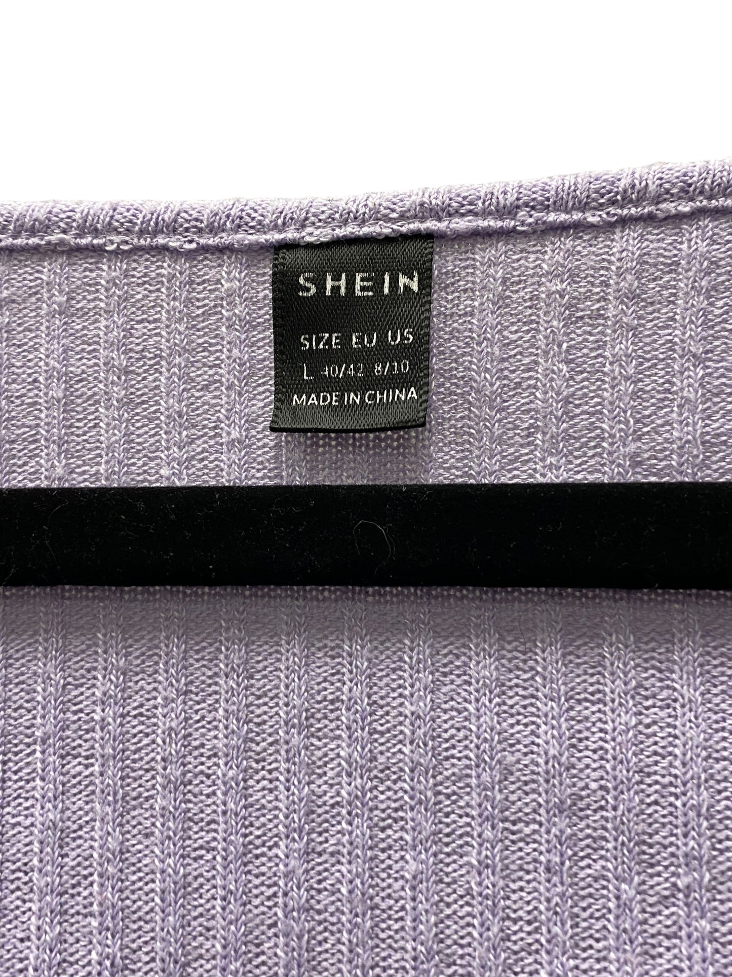 Top Long Sleeve By Shein In Purple, Size: L