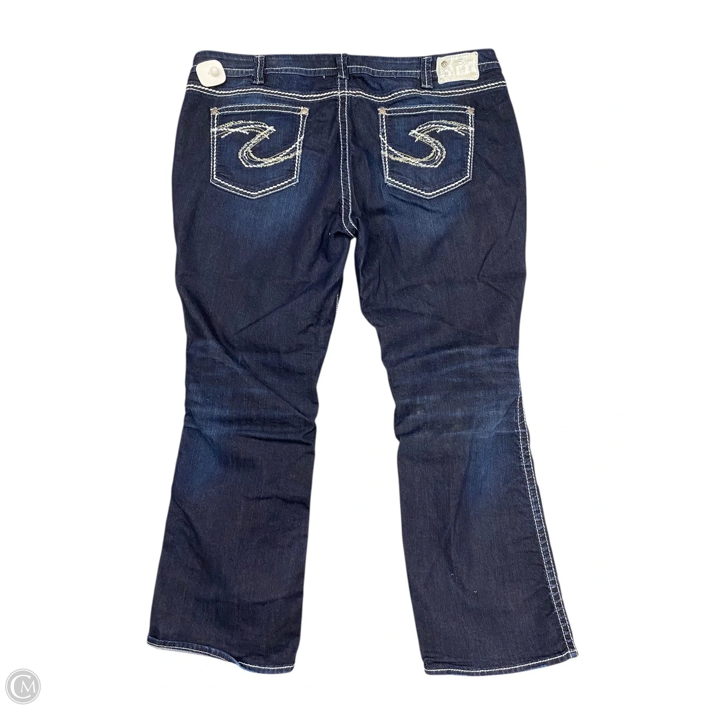 Jeans Boot Cut By Silver In Blue Denim, Size: 18