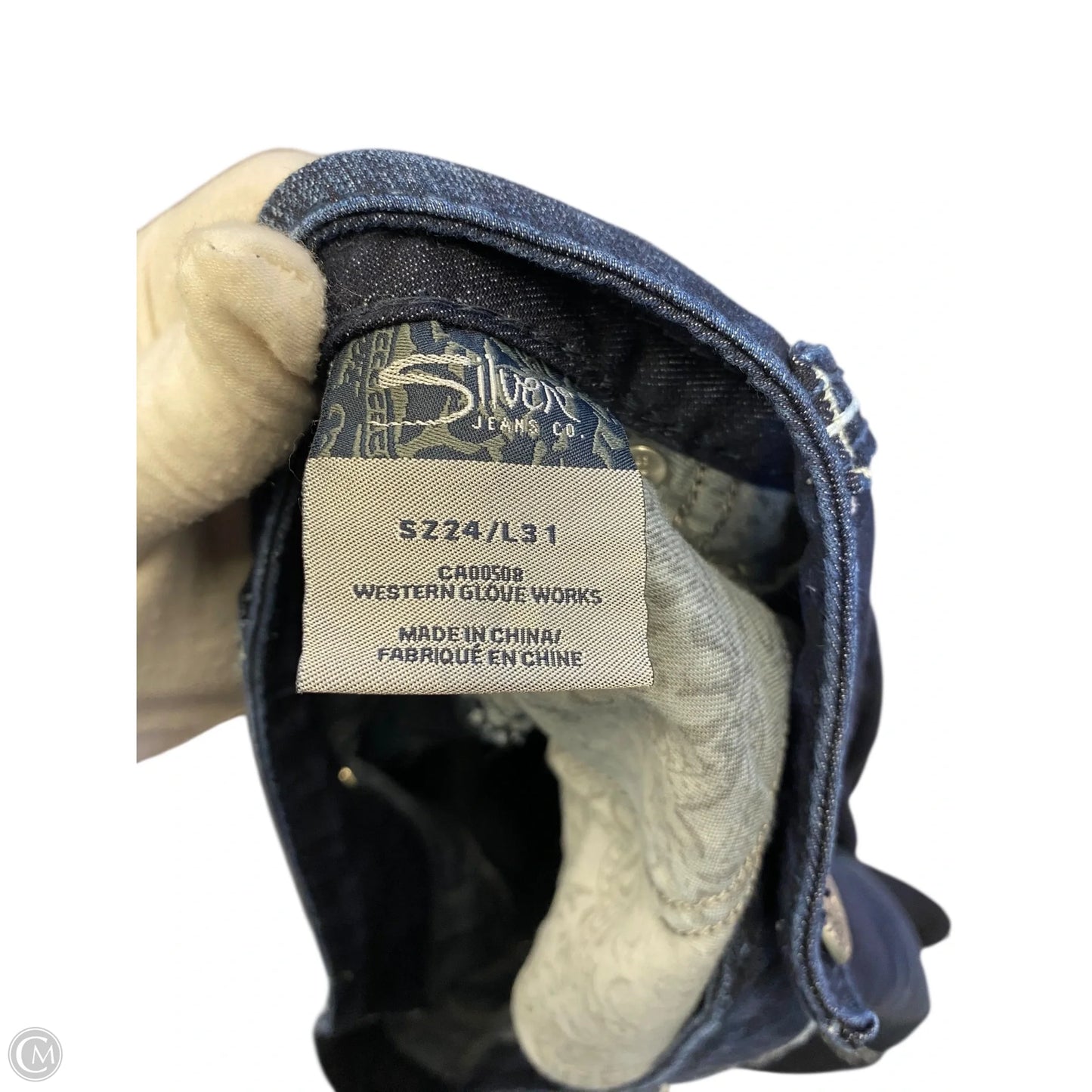 Jeans Boot Cut By Silver In Blue Denim, Size: 18