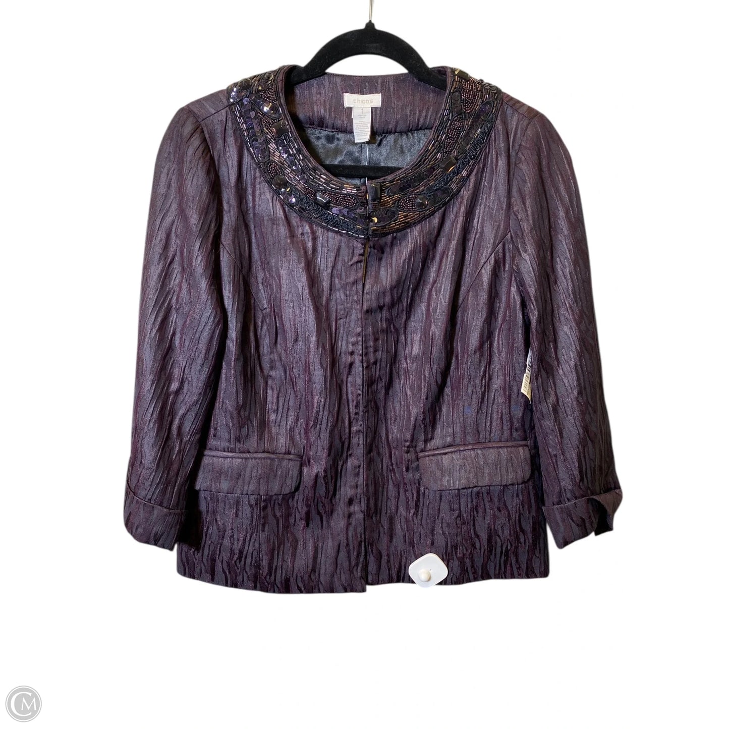 Blazer By Chicos In Purple, Size: M