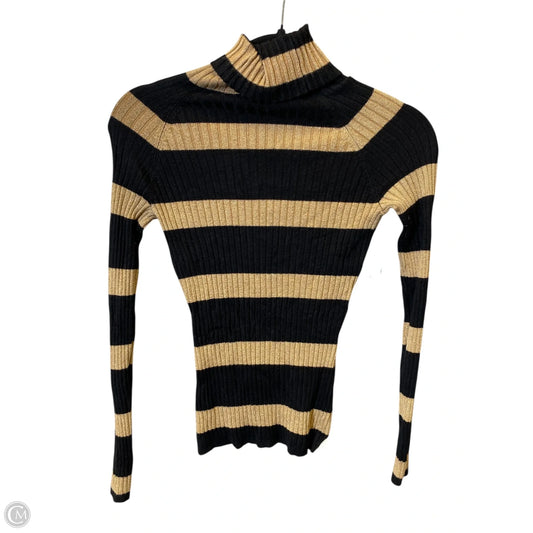 Top Long Sleeve By International Concepts In Black & Gold, Size: Xs