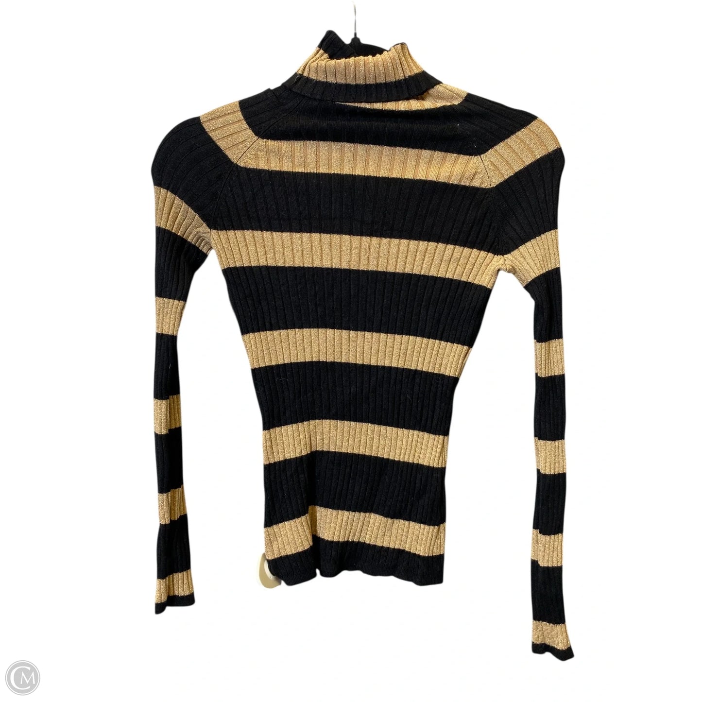 Top Long Sleeve By International Concepts In Black & Gold, Size: Xs