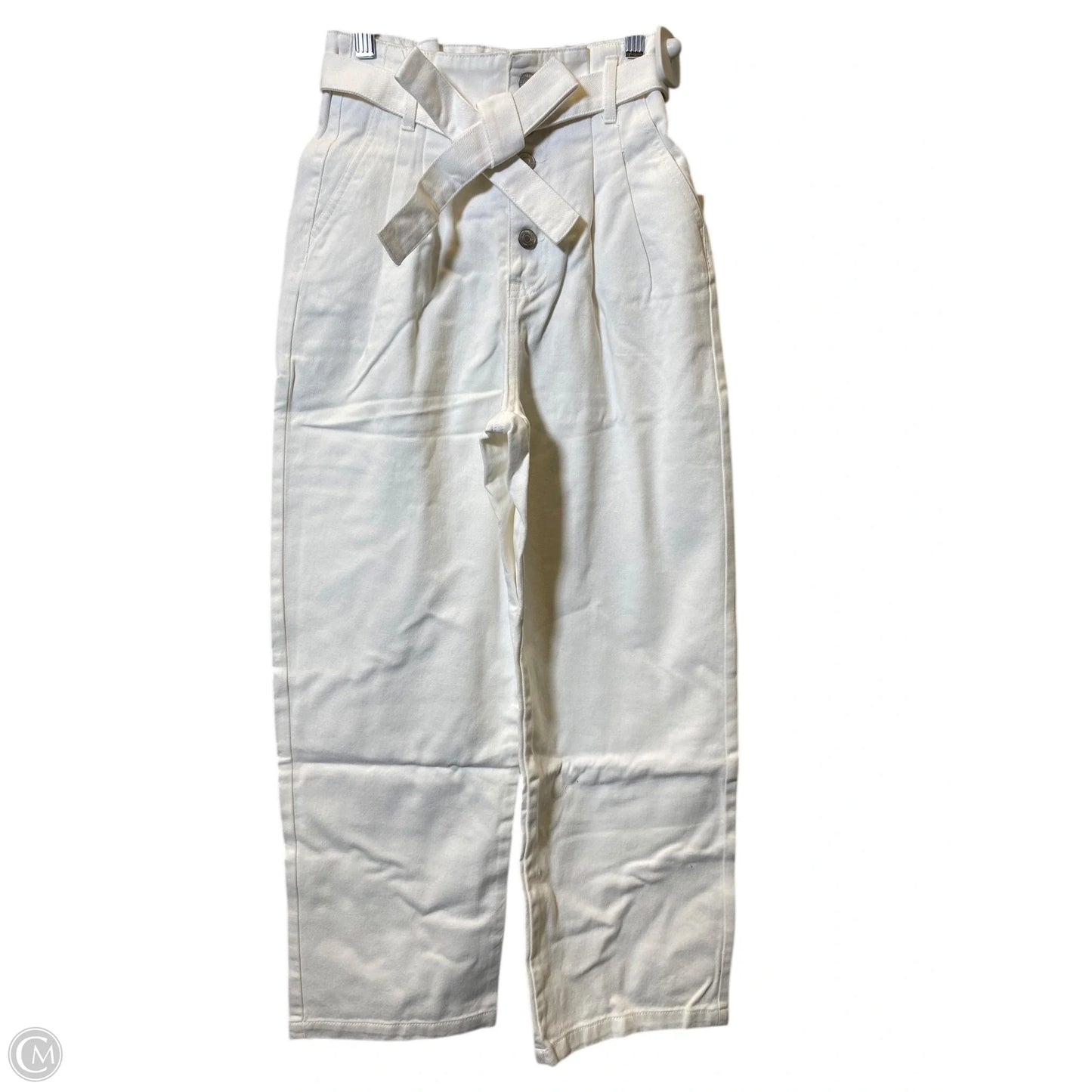 Jeans Straight By Forever 21 In White, Size: 0
