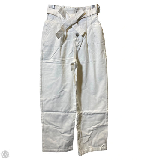 Jeans Straight By Forever 21 In White, Size: 0