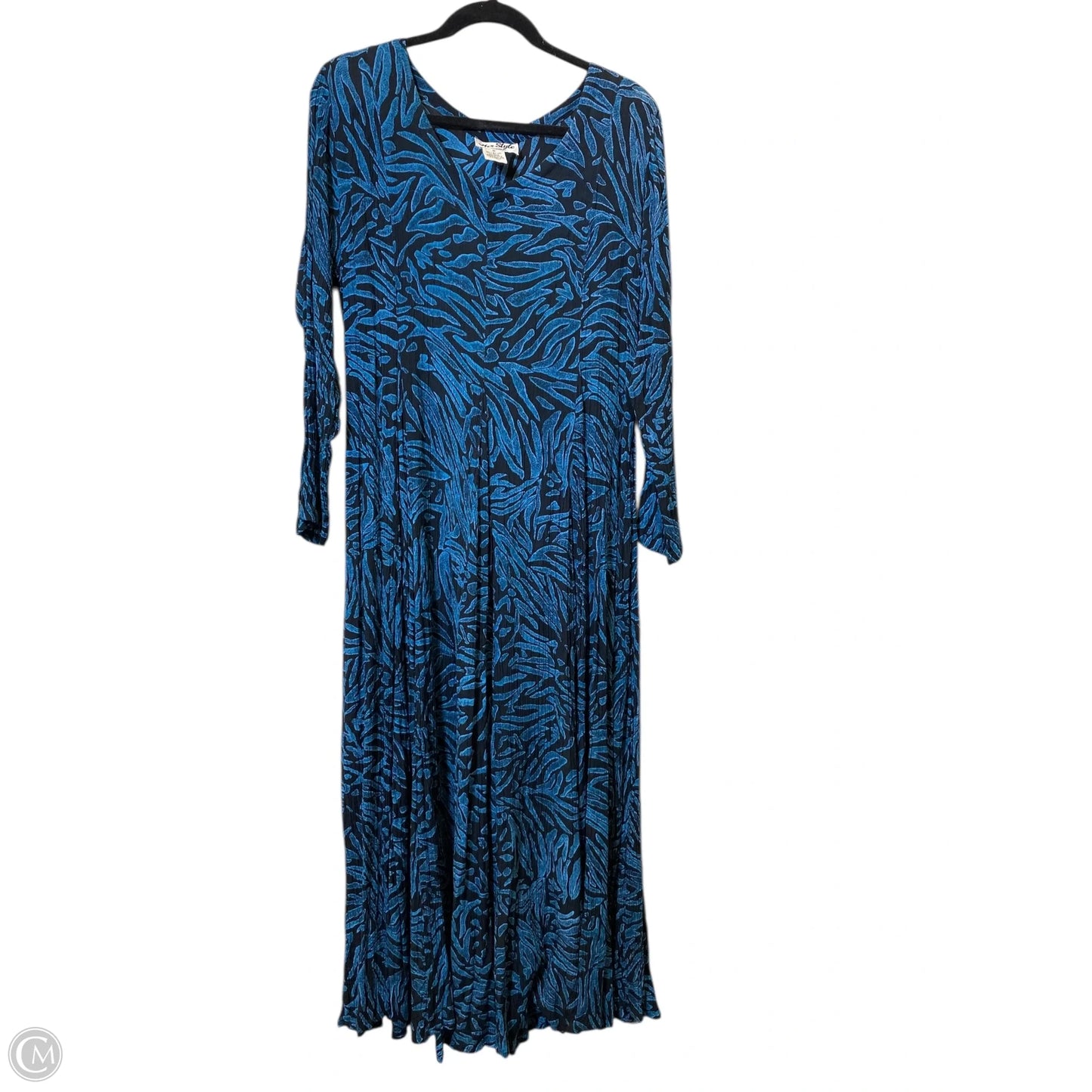 Dress Casual Maxi By Clothes Mentor In Black & Blue, Size: M