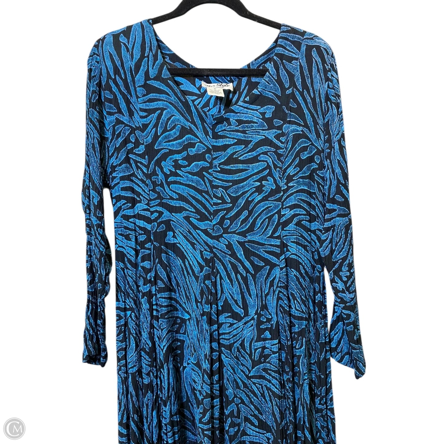 Dress Casual Maxi By Clothes Mentor In Black & Blue, Size: M