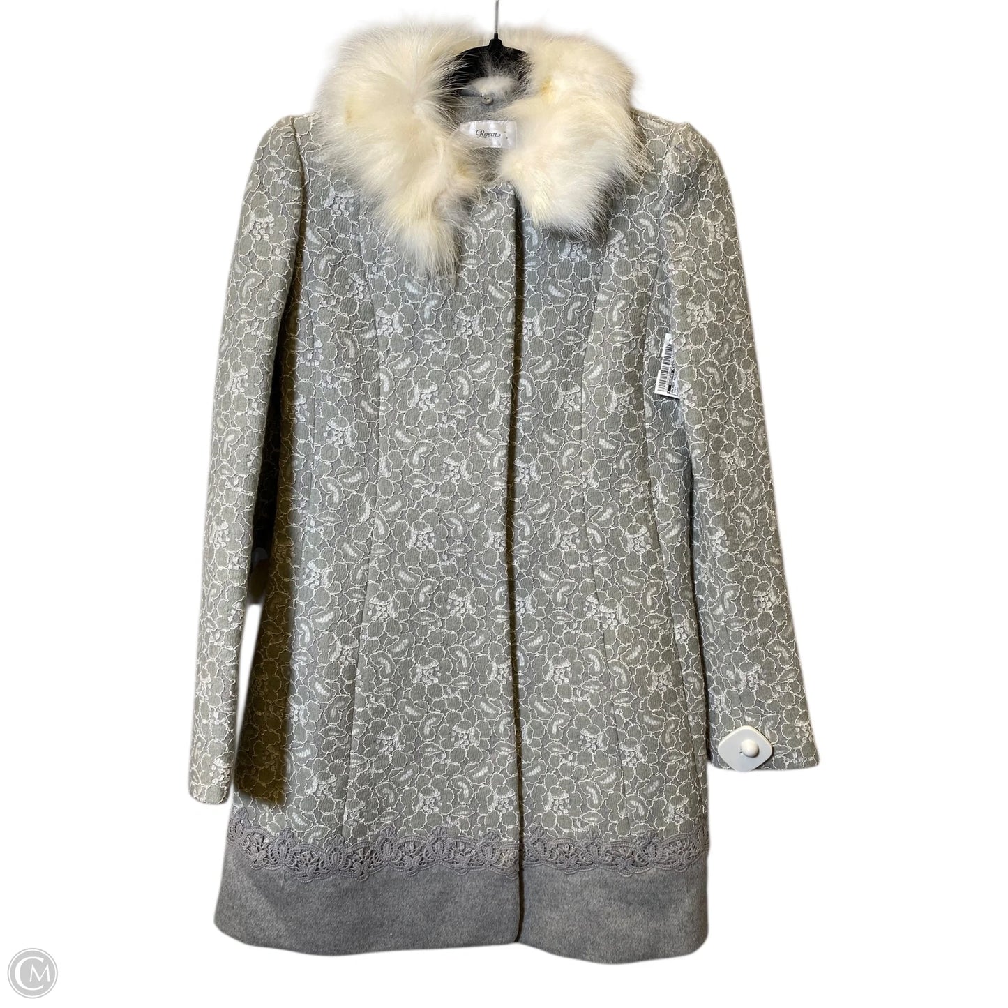 Jacket Moto By Clothes Mentor In Grey, Size: S