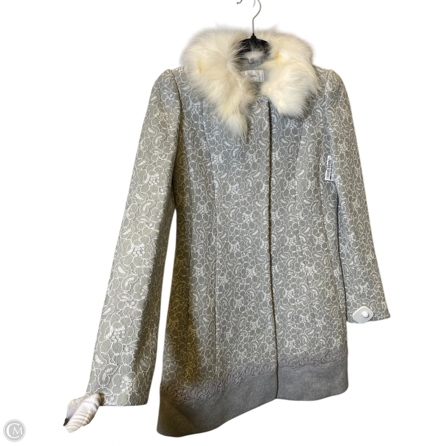 Jacket Moto By Clothes Mentor In Grey, Size: S