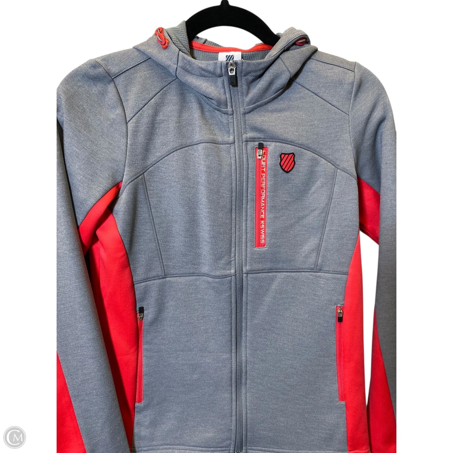 Jacket Other By K Swiss In Grey & Red, Size: S