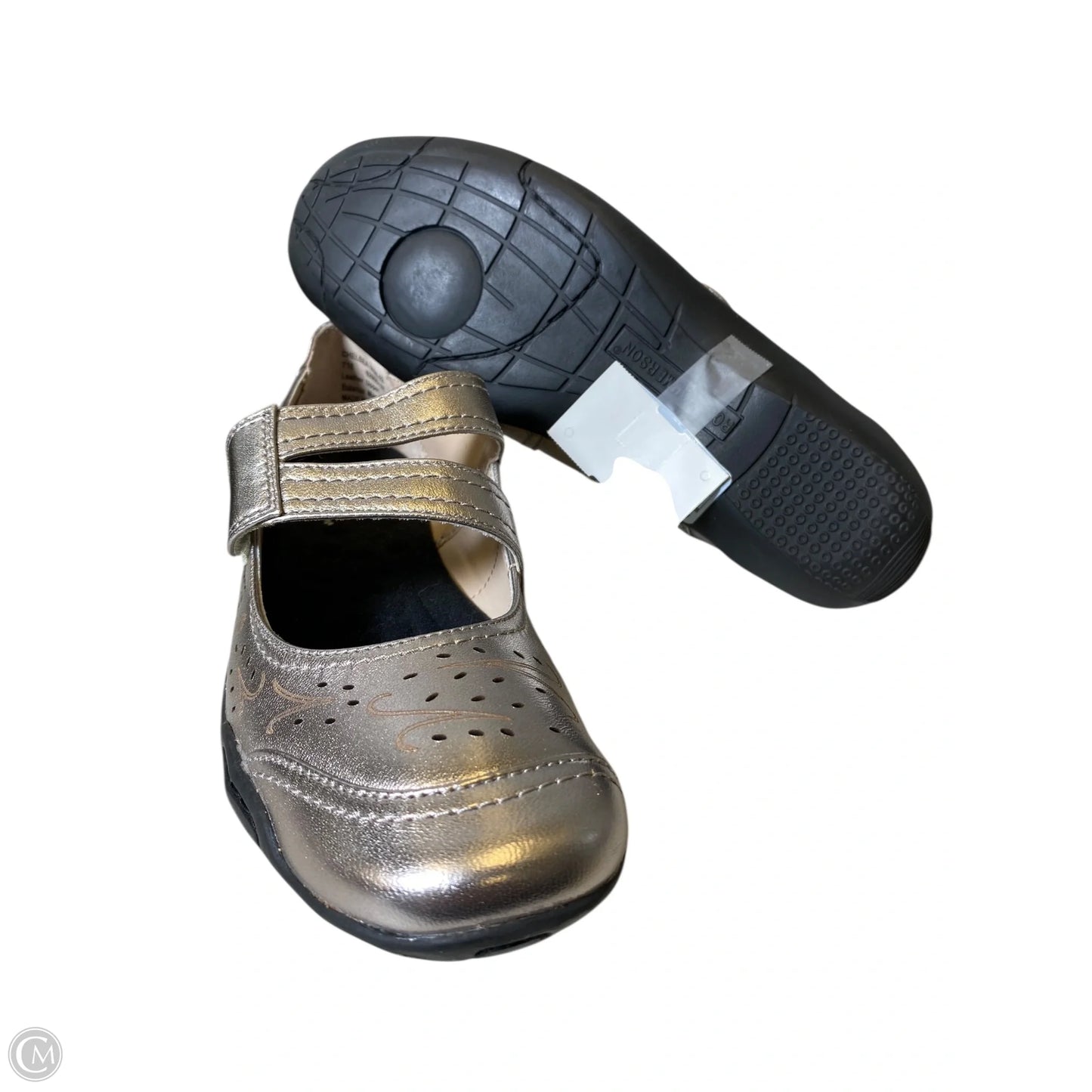 Shoes Flats By Clothes Mentor In Gold, Size: 9.5