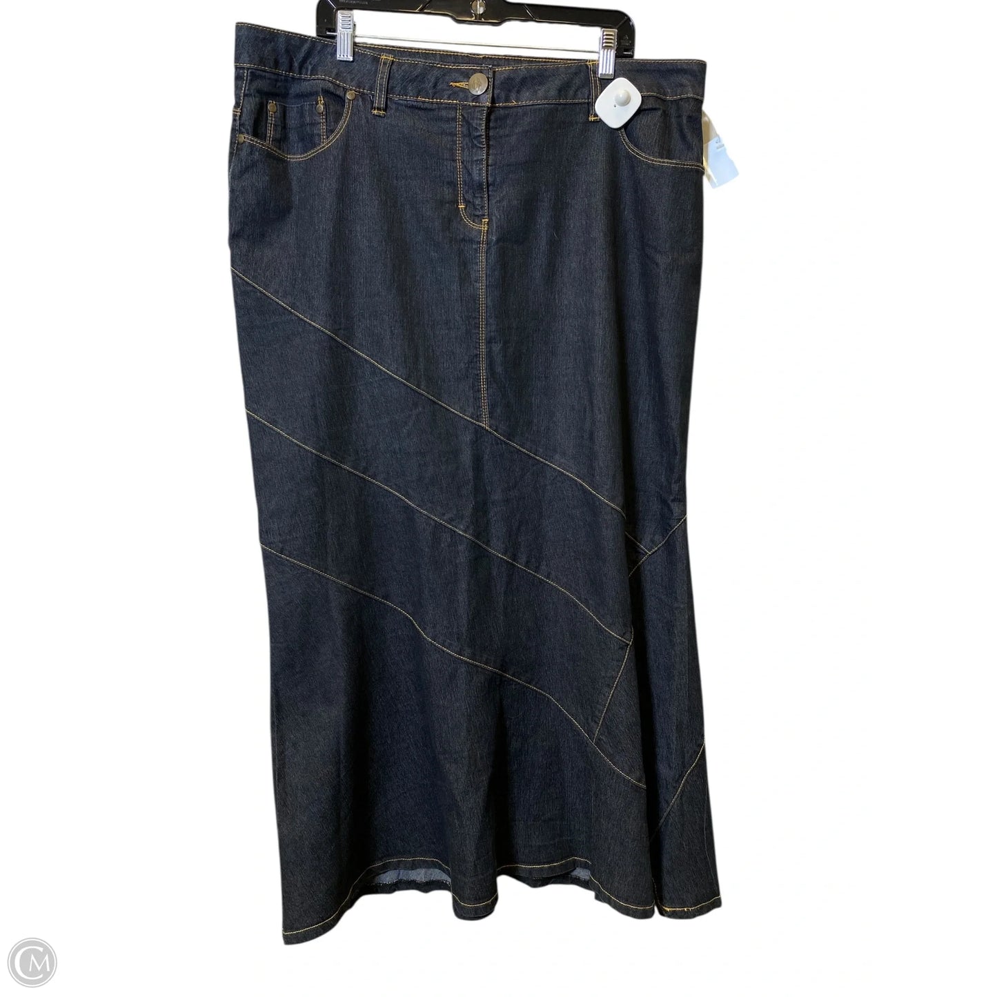 Skirt Maxi By Bisou Bisou In Blue Denim, Size: 18