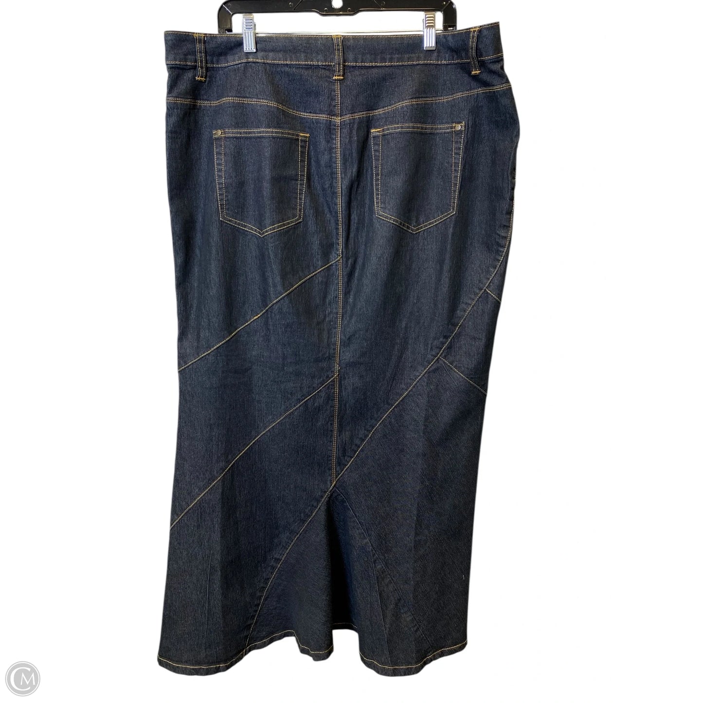 Skirt Maxi By Bisou Bisou In Blue Denim, Size: 18